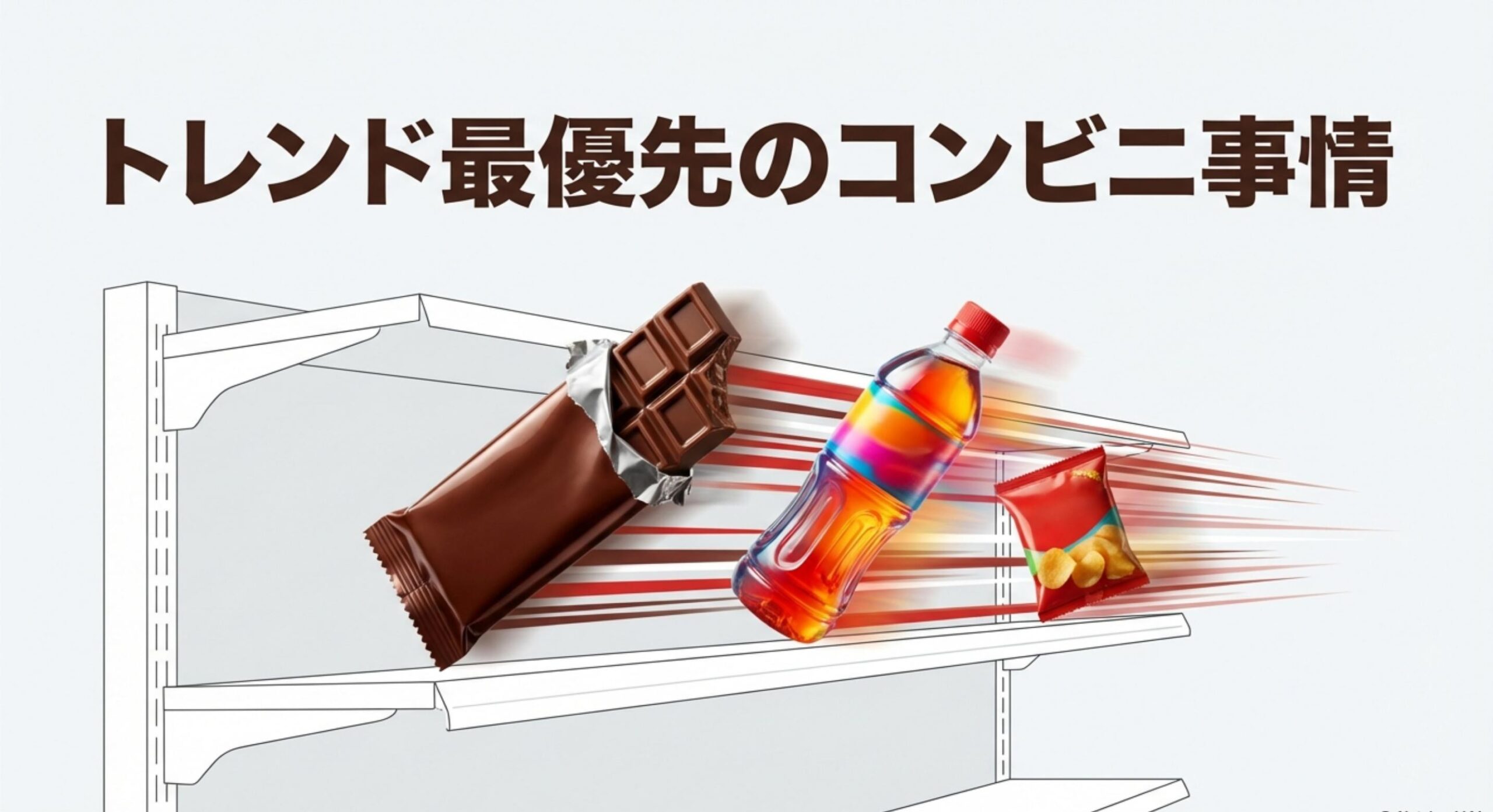 チョコベビーコンビニのお菓子売り場を占拠するグミの脅威