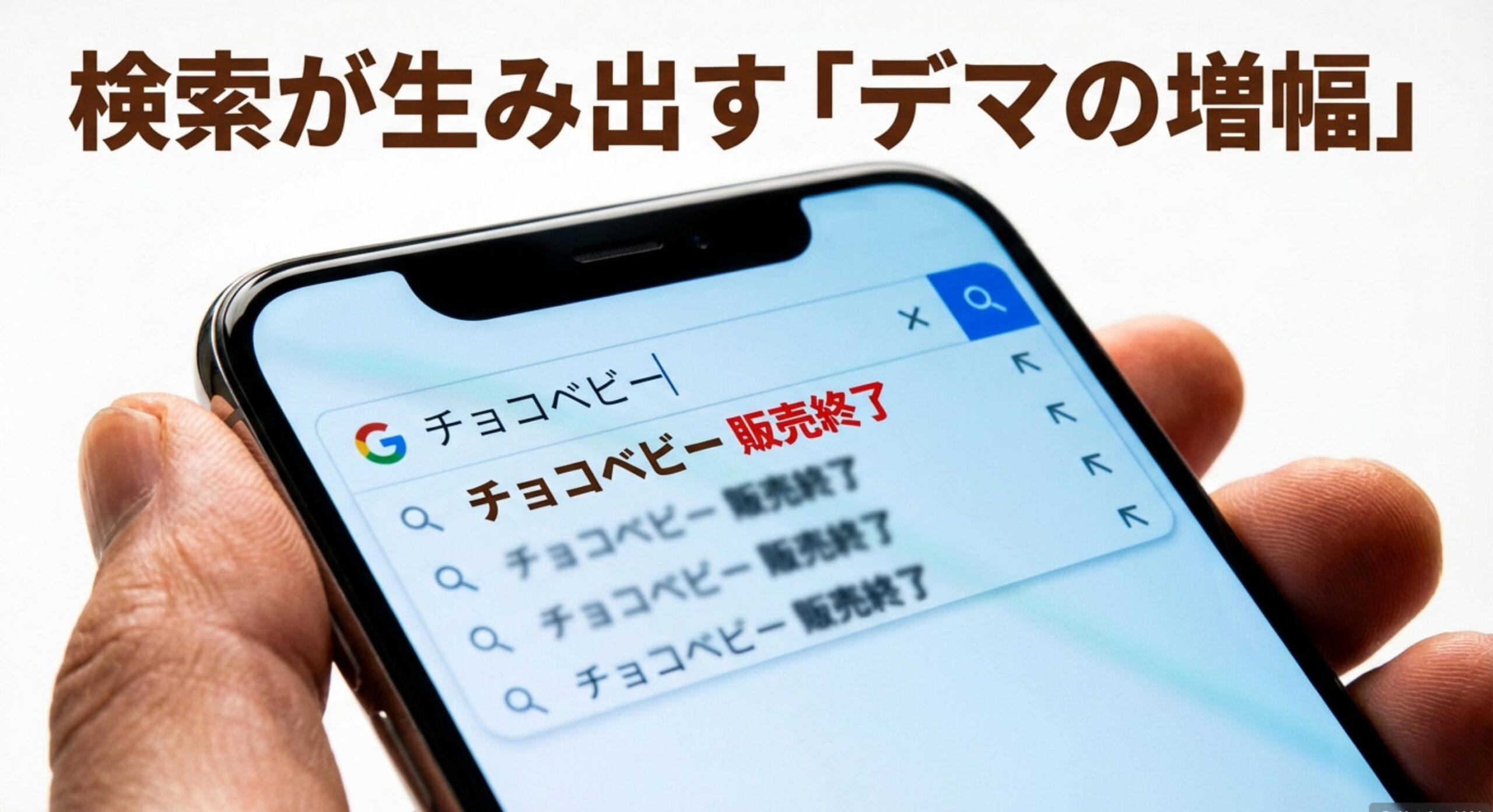 チョコベビー検索アルゴリズムが作り出すデジタルな誤解