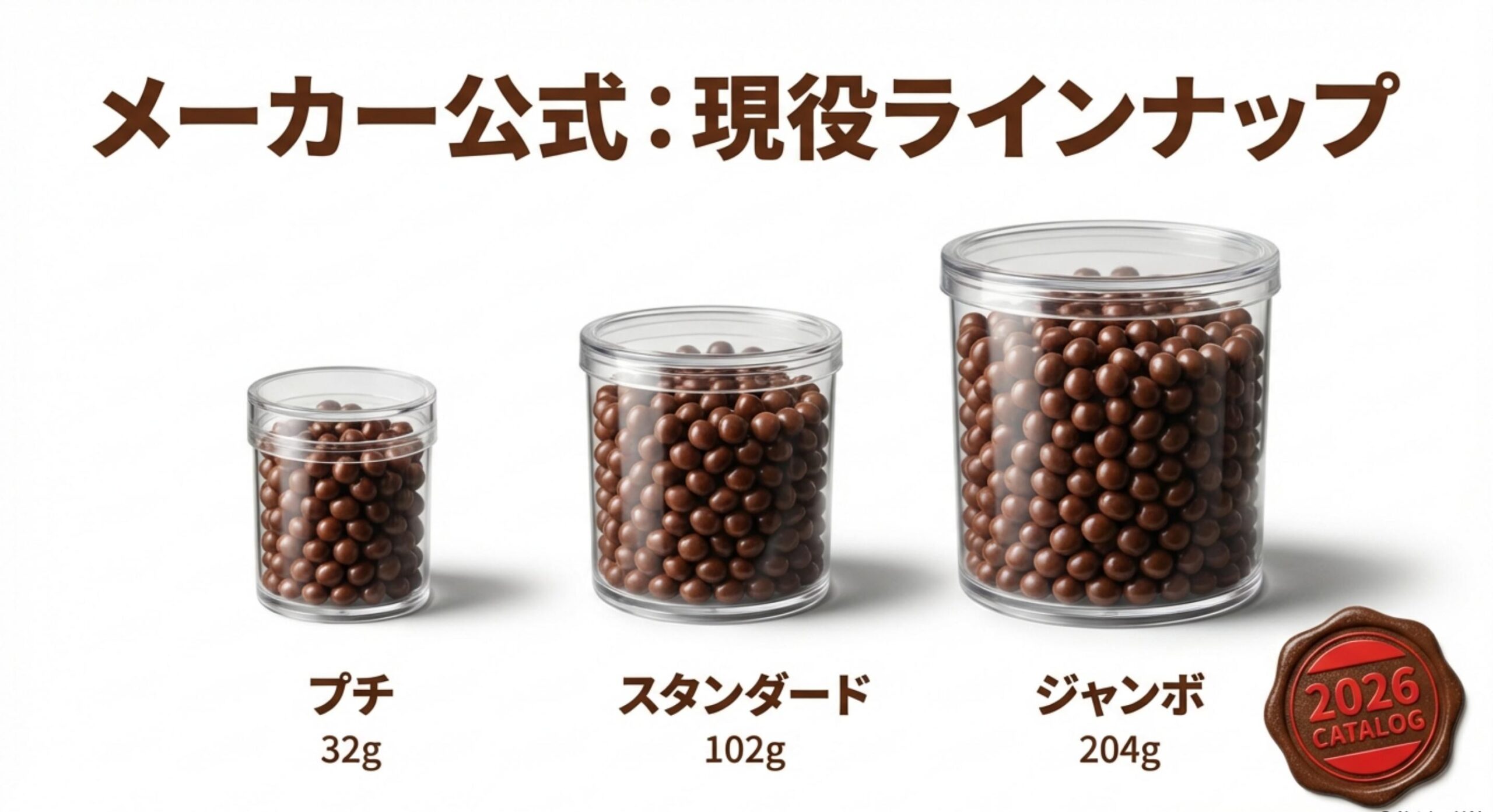 チョコベビー公式カタログに明記された現役商品の証拠