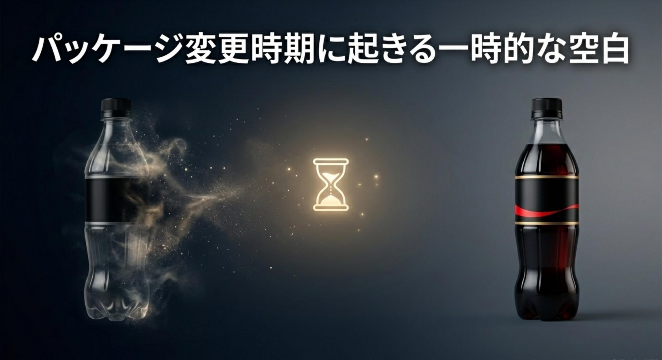 パッケージのリニューアル変更時期に起きる一時的な商品供給の空白