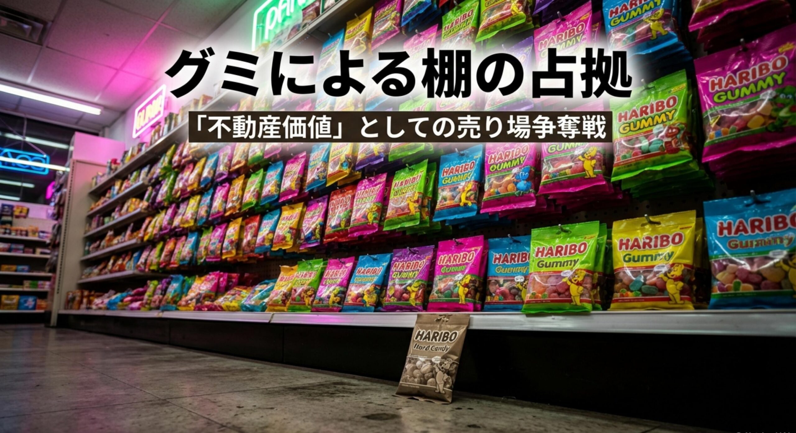 ドリンクミックス キャンディ小売棚の不動産価値とグミブームによるシェア奪取の実態
