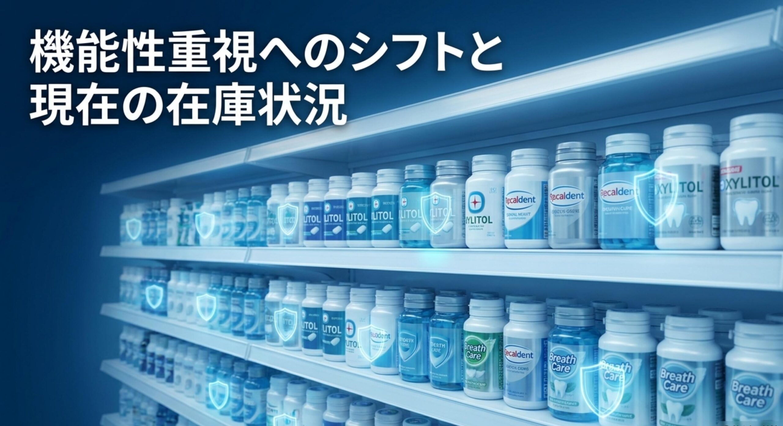チューインガム市場の機能性重視へのシフトと関連商品の現在の在庫状況