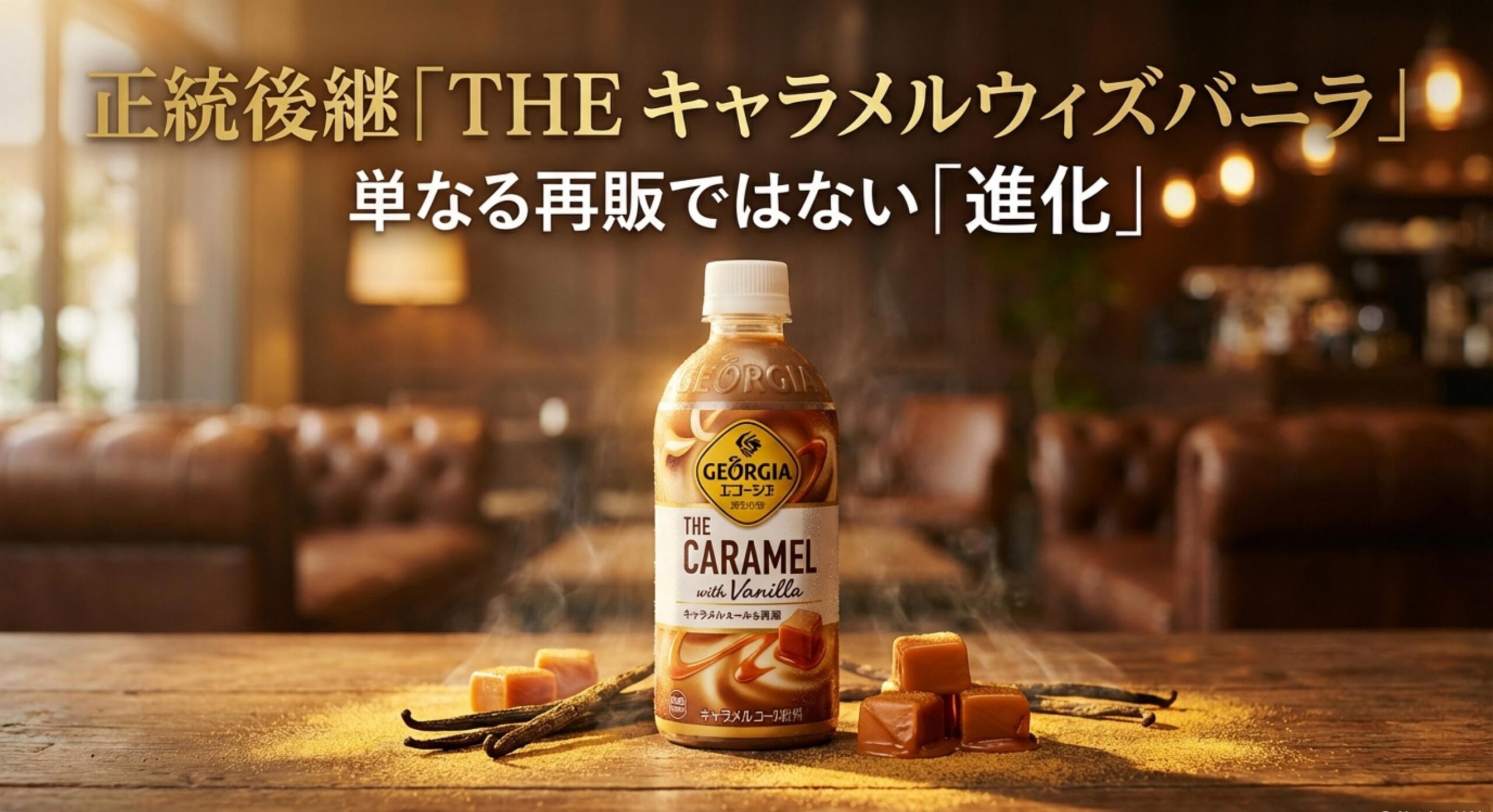 ジョージア キャラメルラテ 後継はTHEキャラメルウィズバニラへ進化