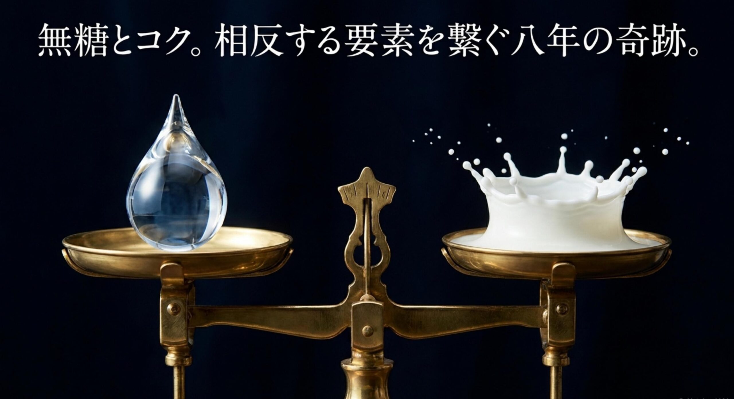 糖類ゼロとミルクの豊かなコクを両立させた食品工学技術の壁