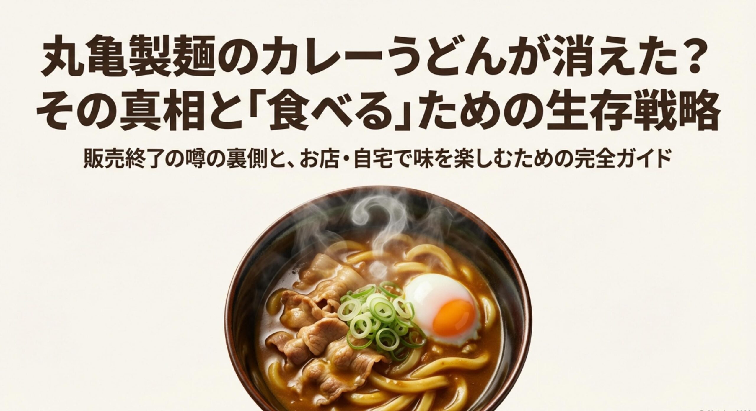 丸亀製麺カレーうどんが販売終了の真実と2026年版「食べる」全手法