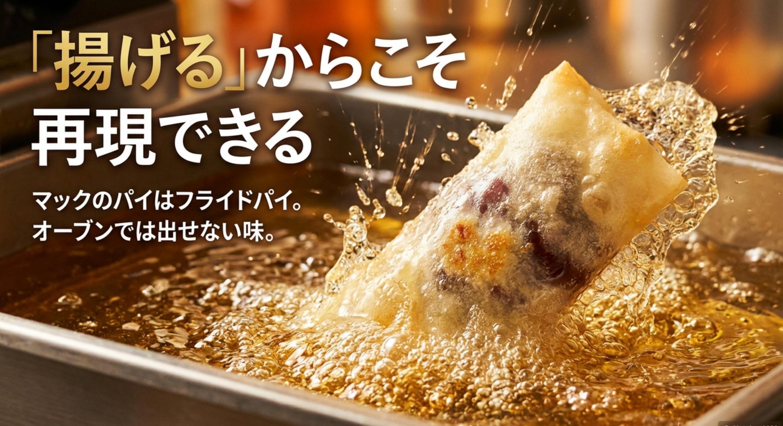 マック 月見パイ 「揚げるとろとろ」再現イメージ