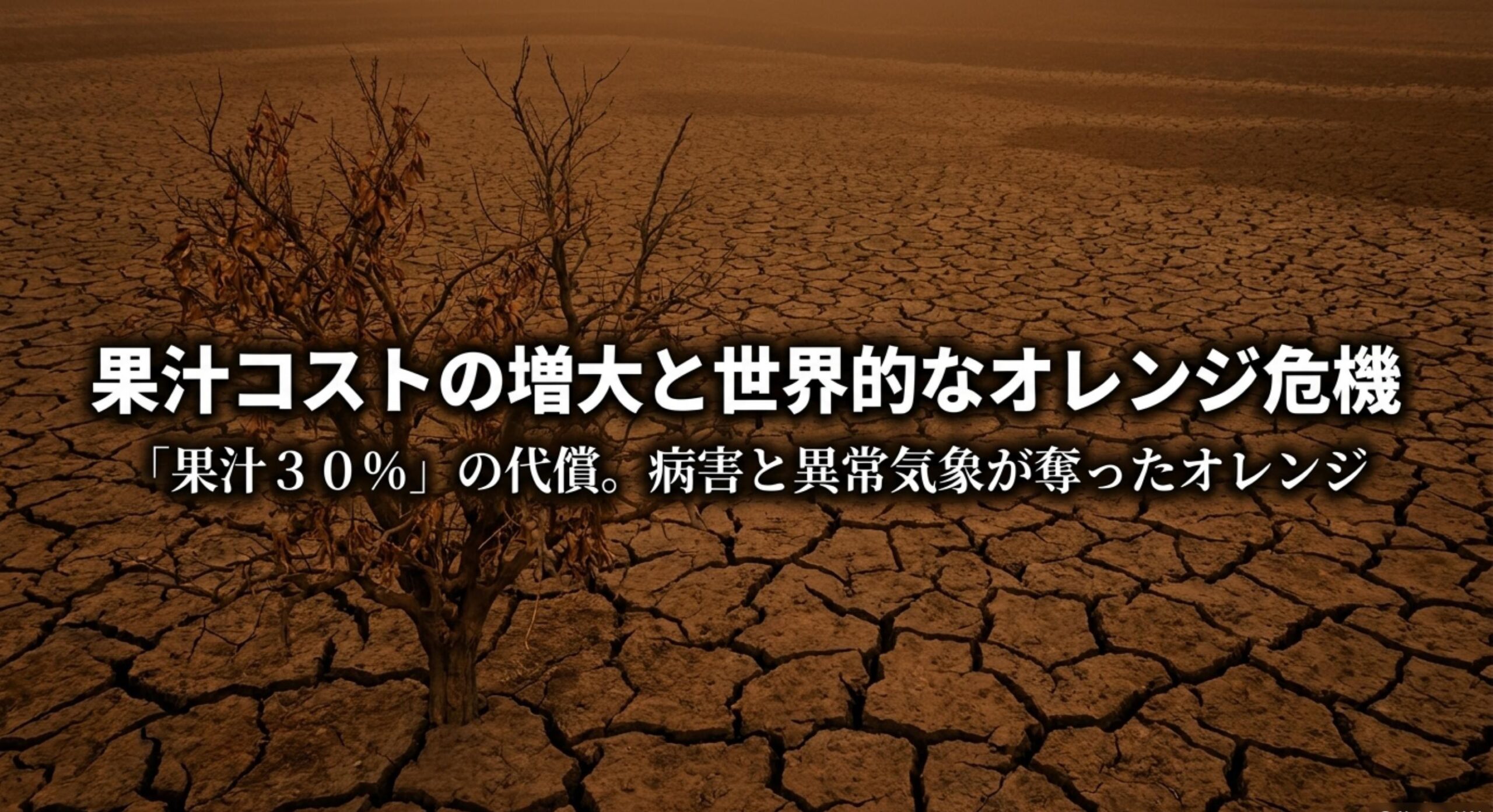 オレンジ果汁の価格高騰と製造コスト増大の背景