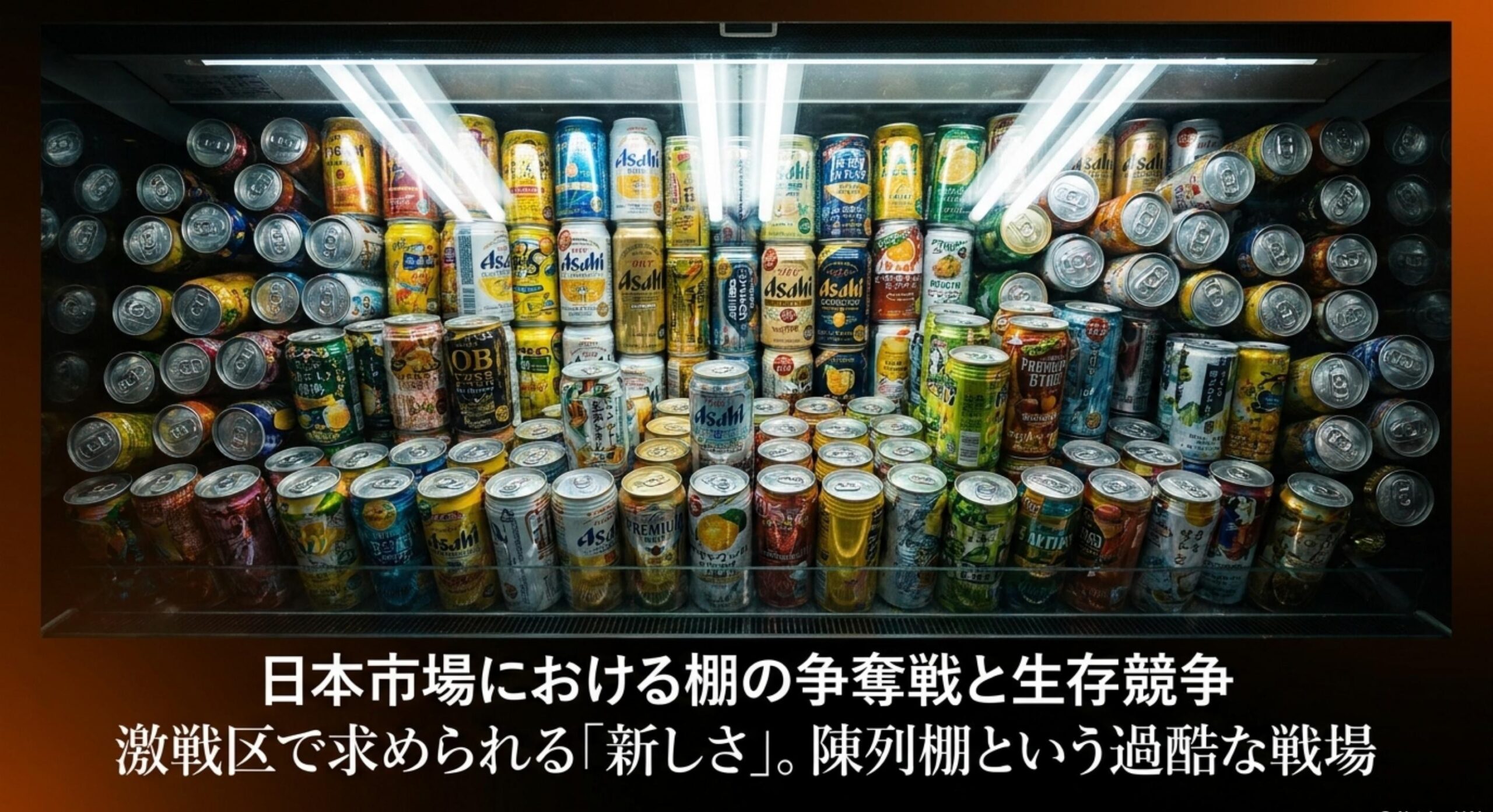 日本国内のエナジードリンク市場における棚の争奪戦と生存競争