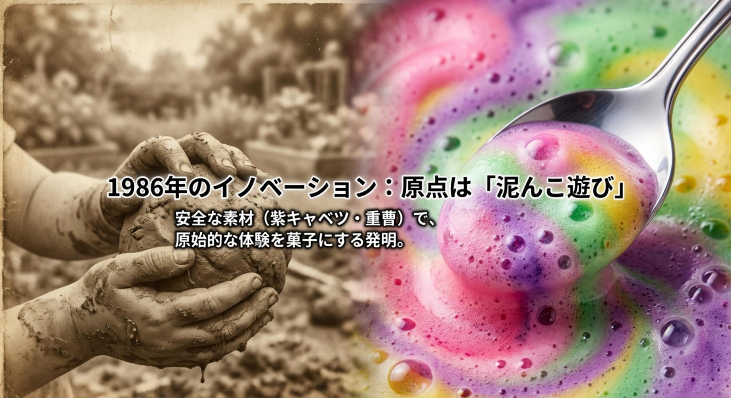 ねるねるねるね アイス泥んこ遊びから生まれた知育菓子の原点