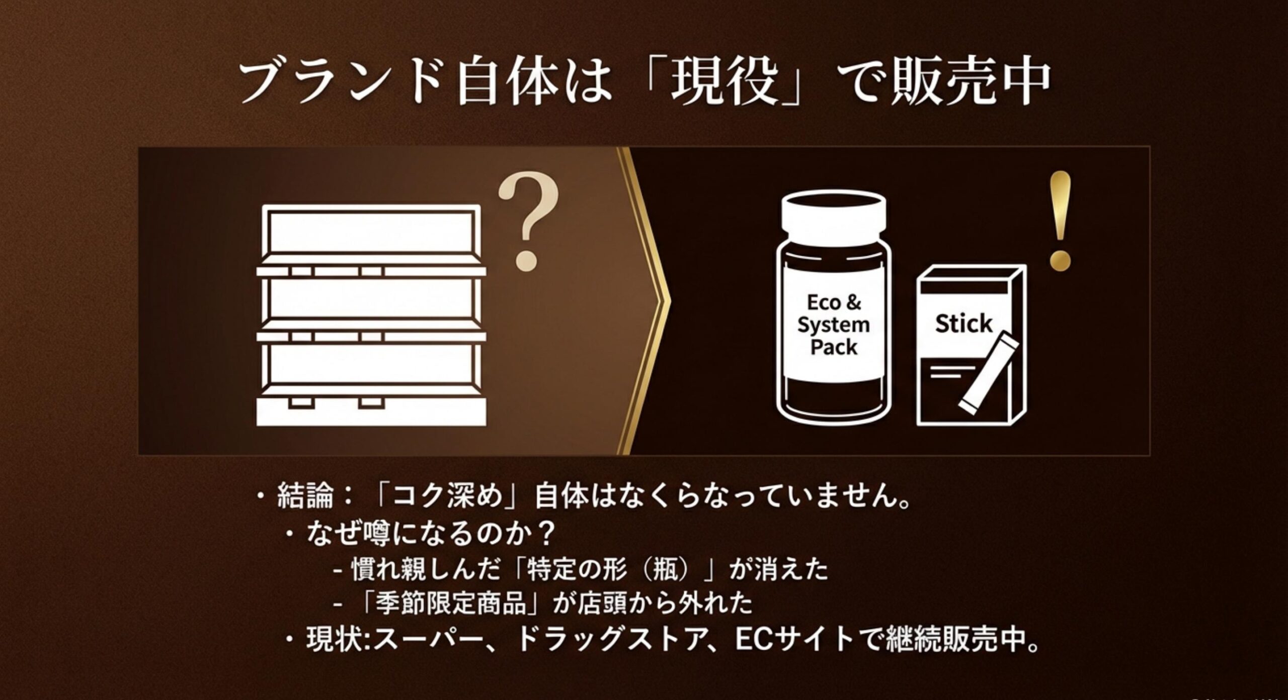 ネスカフェゴールドブレンドコク深めが販売終了と言われる理由