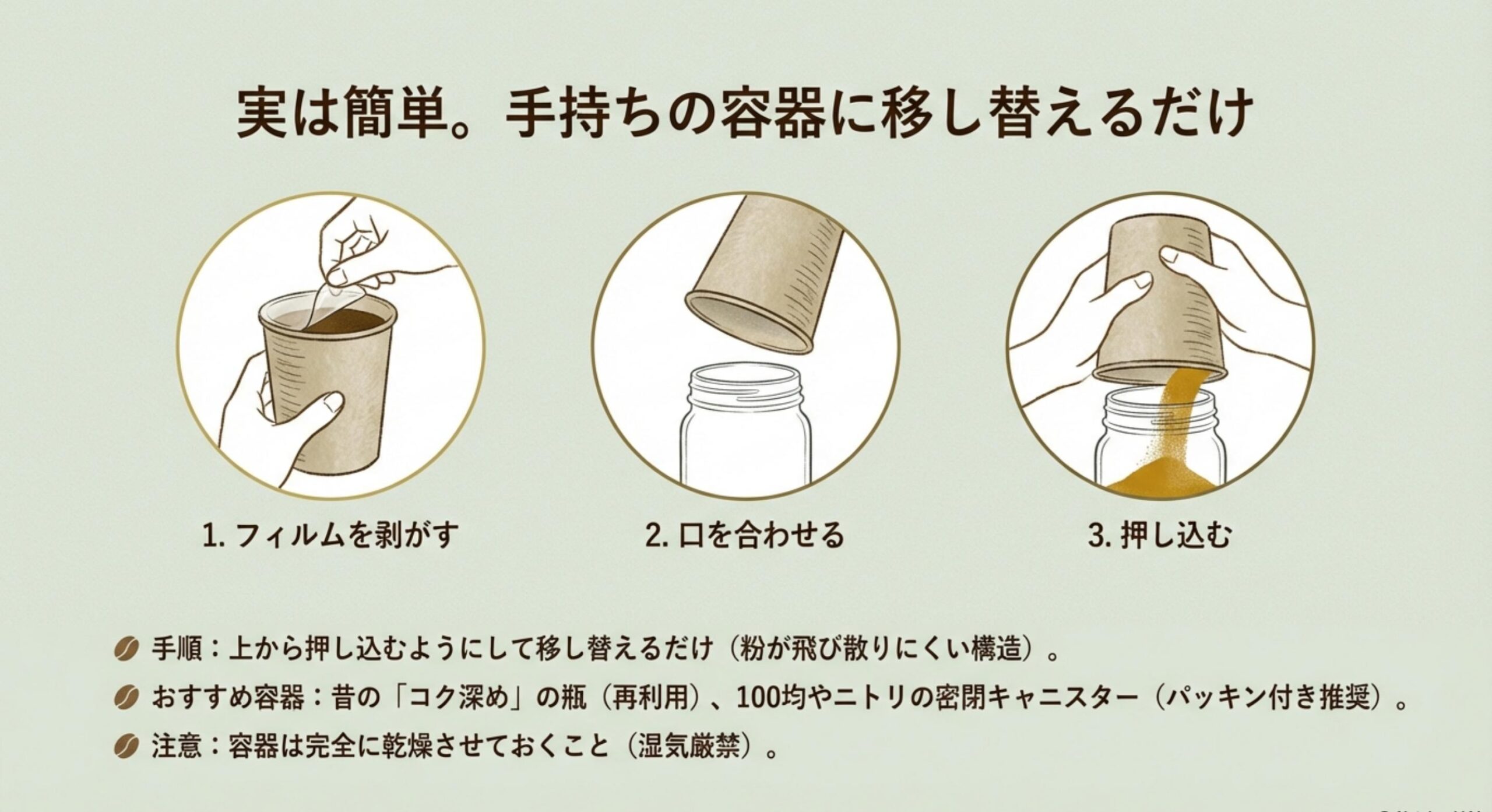 ネスカフェゴールドブレンド コク深め 販売終了 バリスタ不要！瓶への詰め替え術