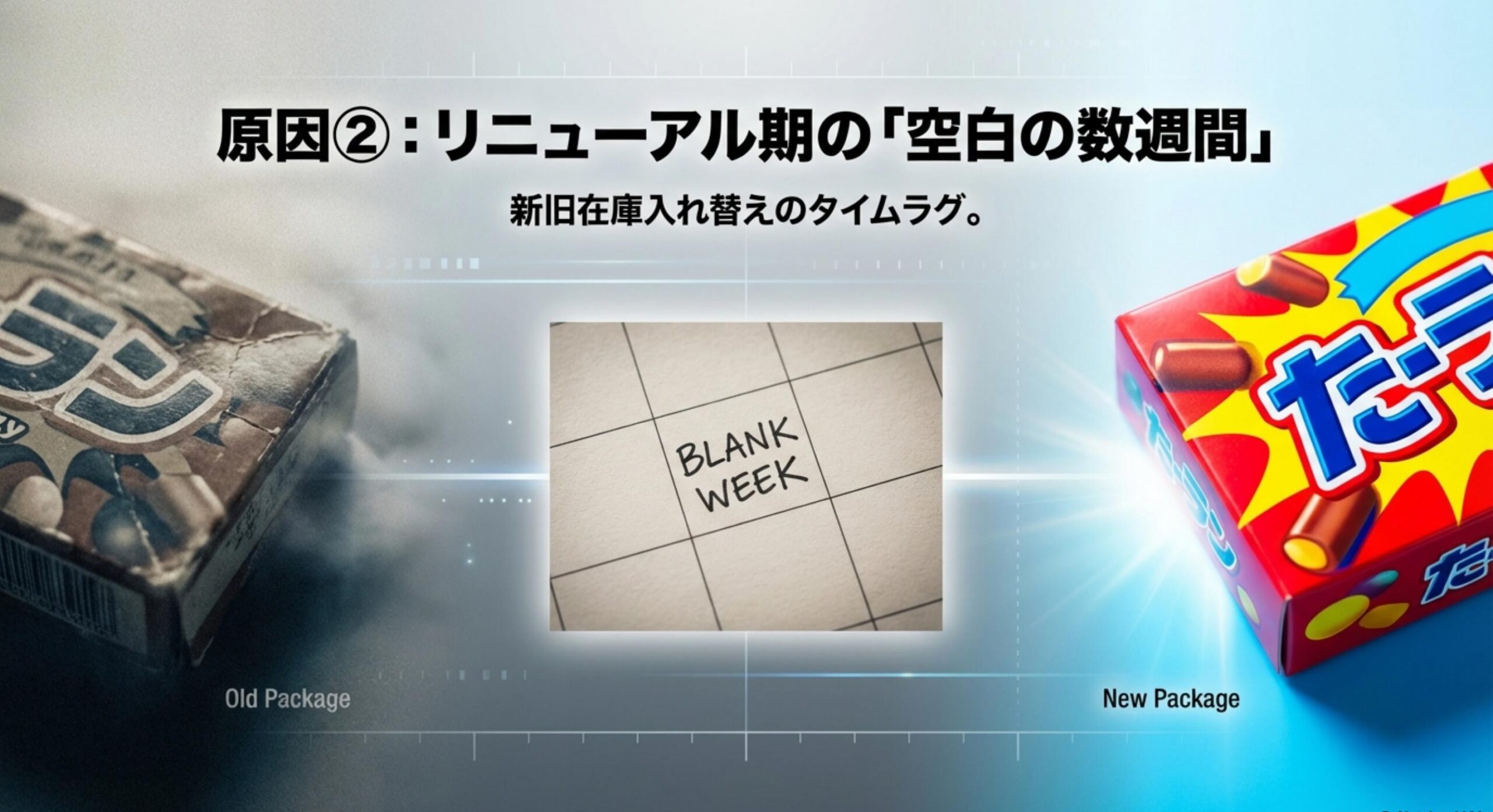 おえかきグミランドリニューアルに伴う店頭での一時的な配荷の空白期間