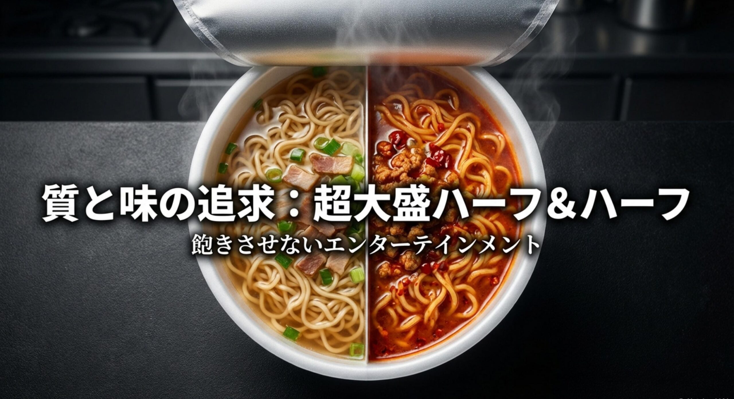 ペヤング ギガマックス 日常使いに適した超大盛ハーフ＆ハーフの魅力