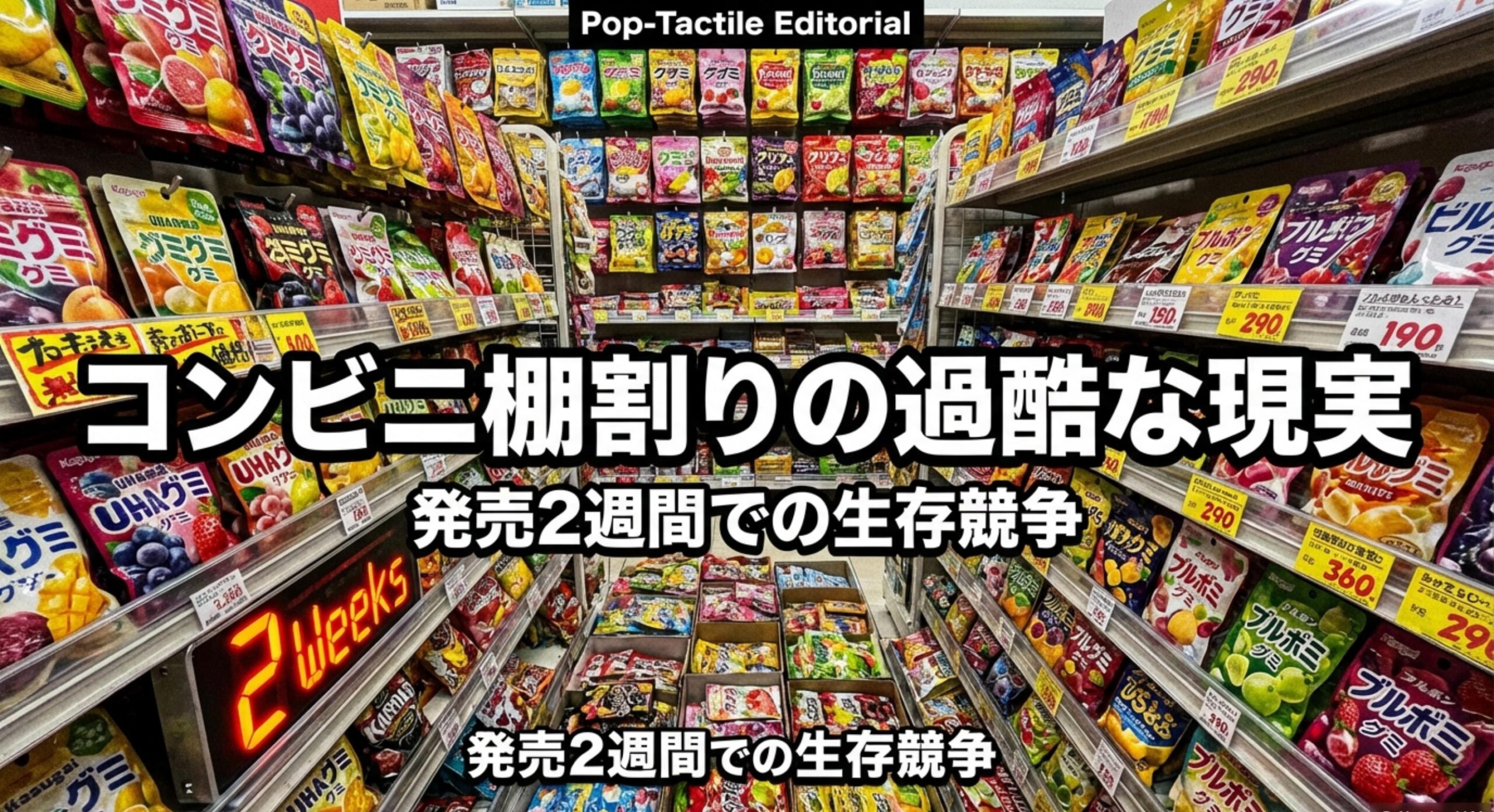 しゃりもにグミ コンビニの過酷な棚割りと地域による配荷率の差