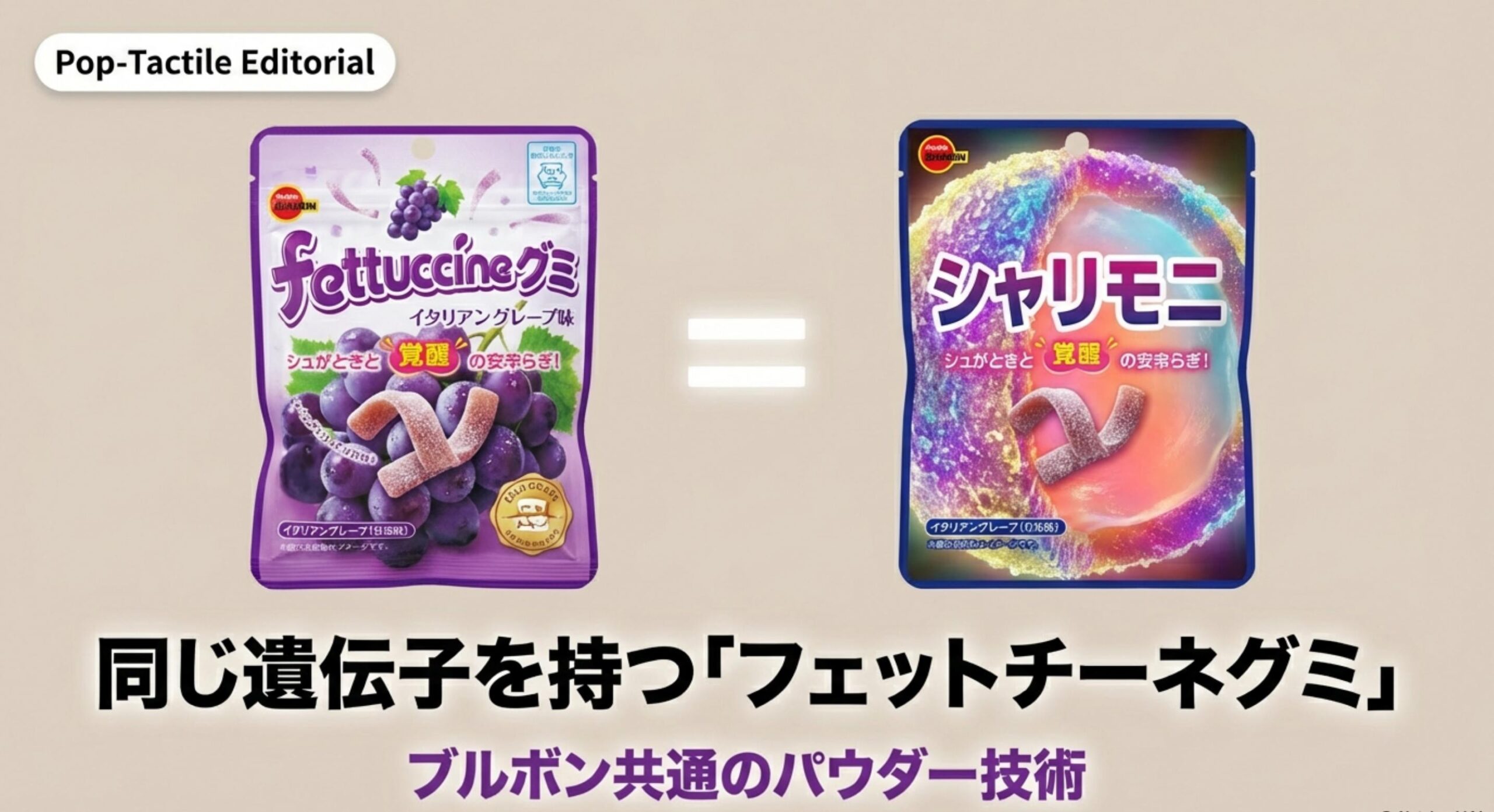 しゃりもにグミ フェットチーネグミが最も近いと言える科学的理由