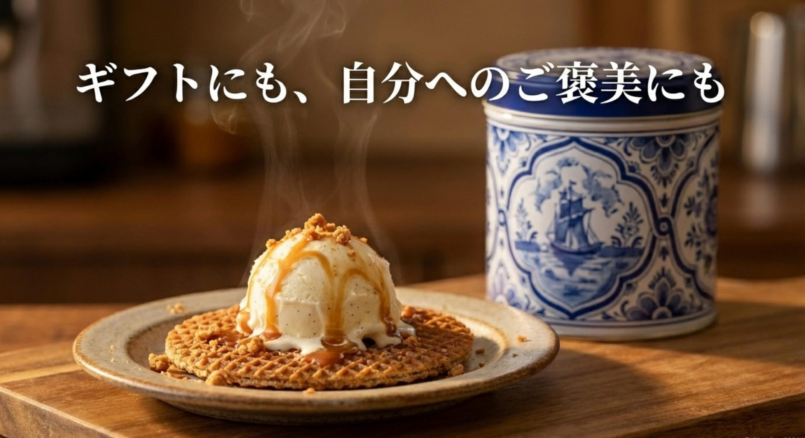 スタバ キャラメルワッフル ギフトにも使えるおしゃれな缶入り