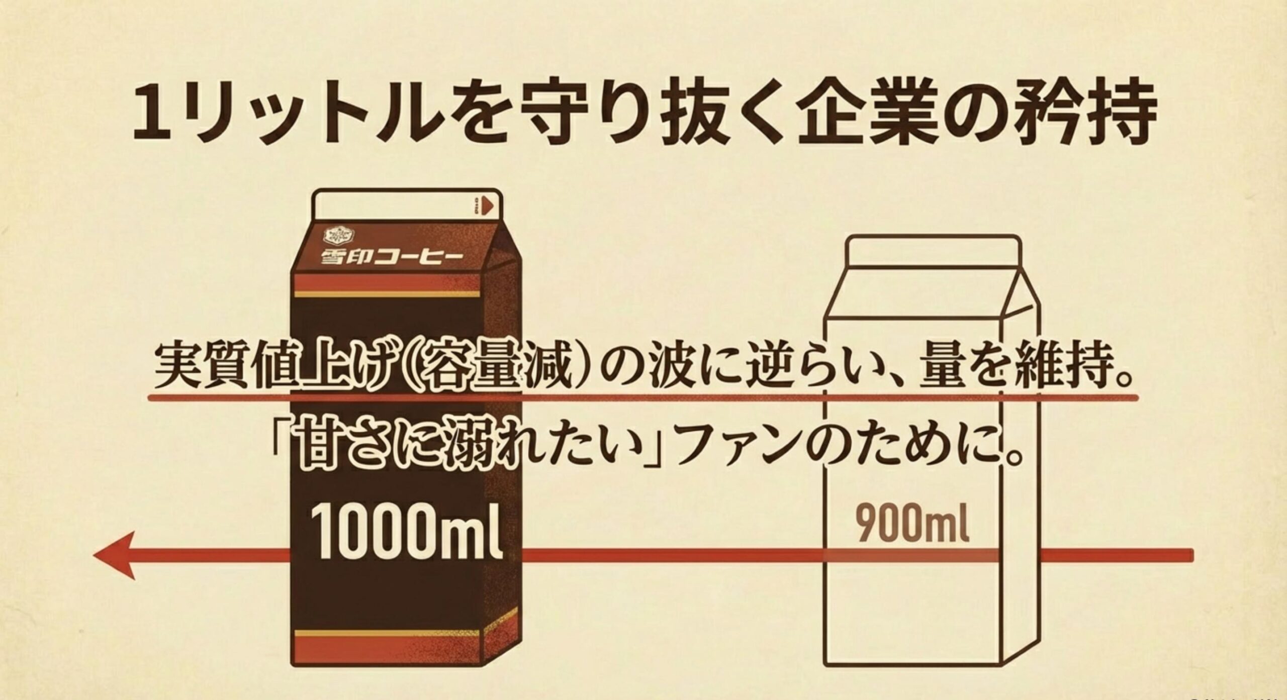雪印コーヒー牛乳 現行品1000mlは進化を継続中