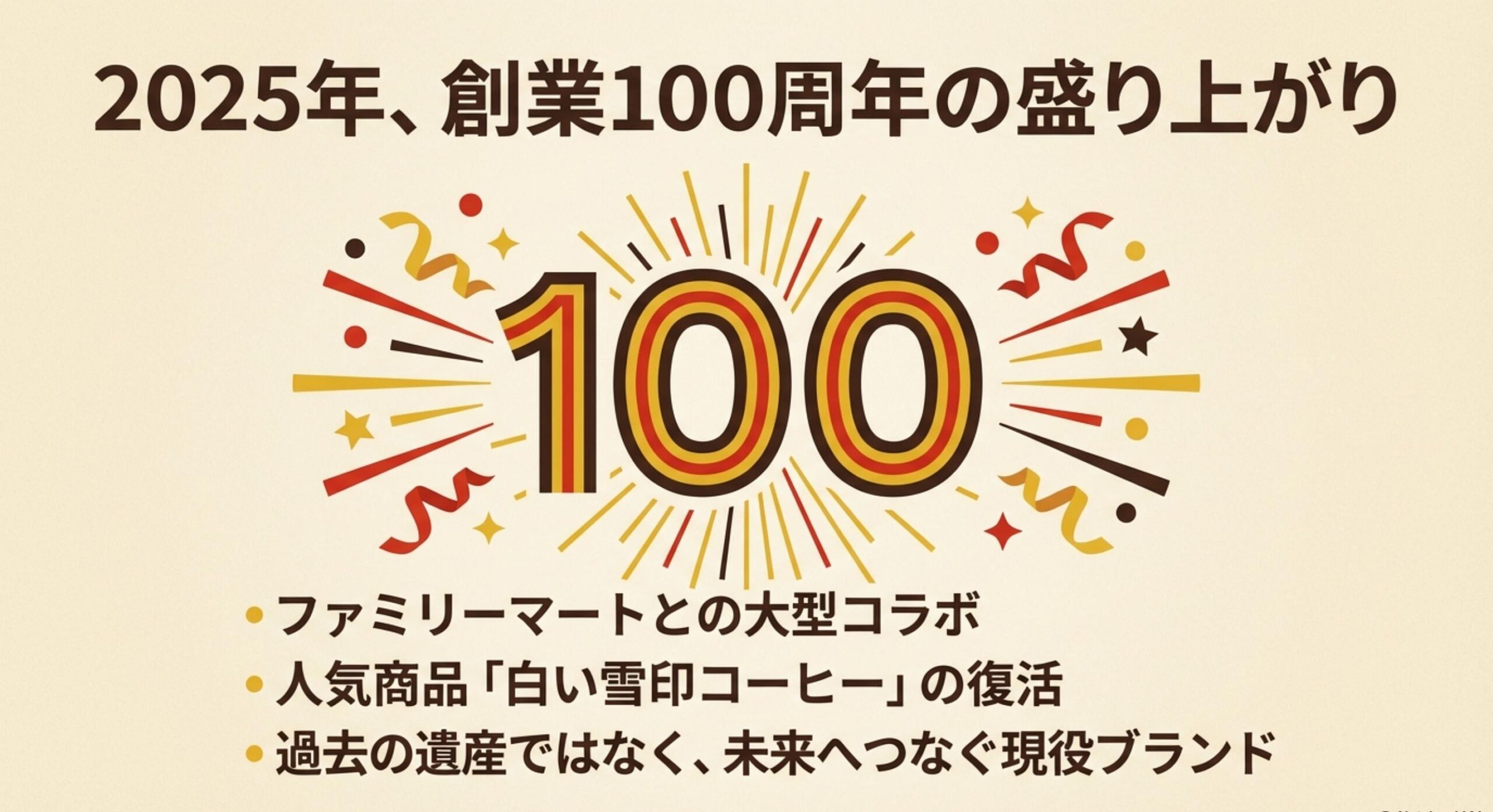 雪印コーヒー牛乳 2025年の100周年事業と未来