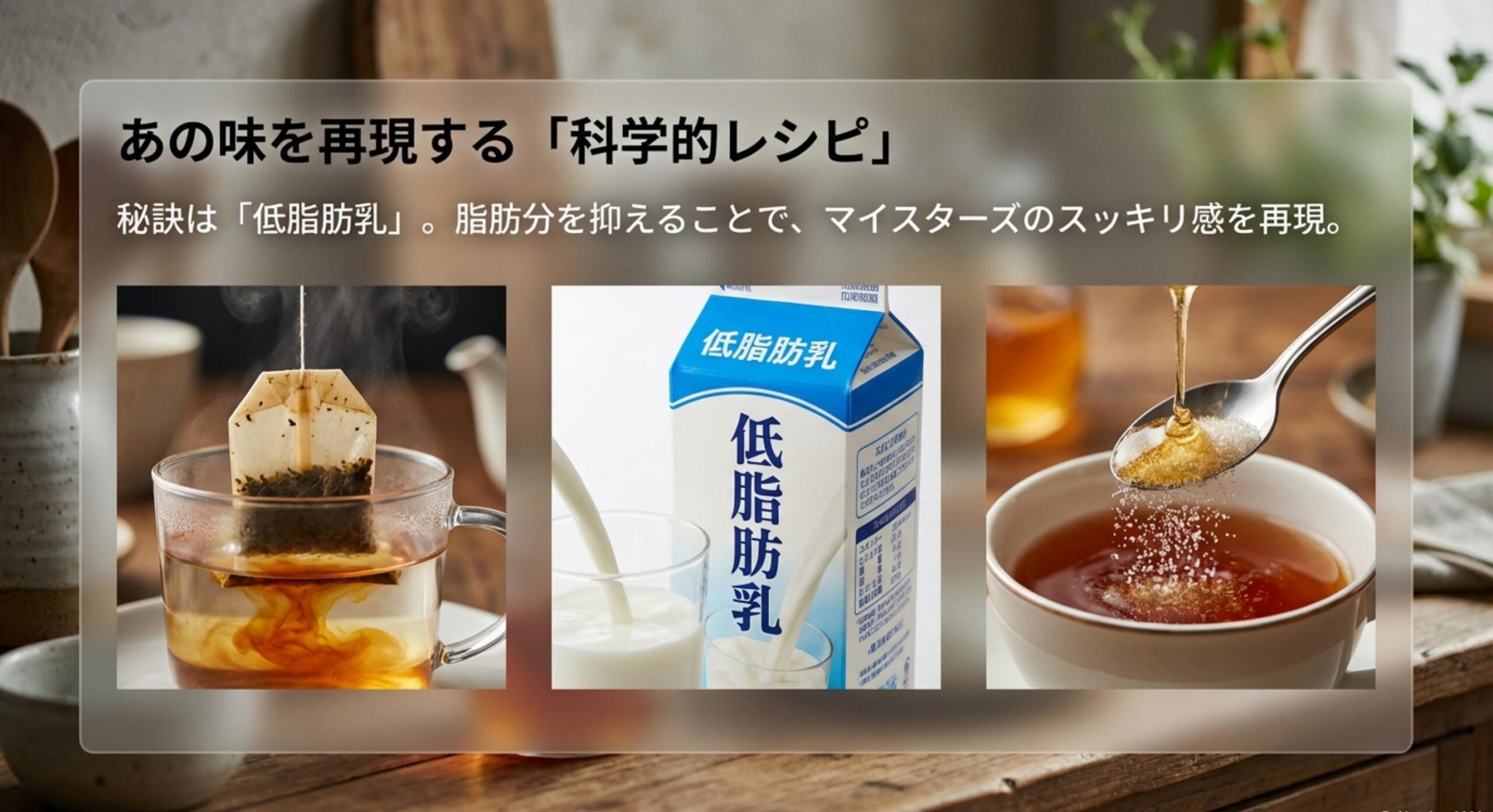午後の紅茶 ミルクティー 微糖 あの味を科学的に再現する自作レシピ