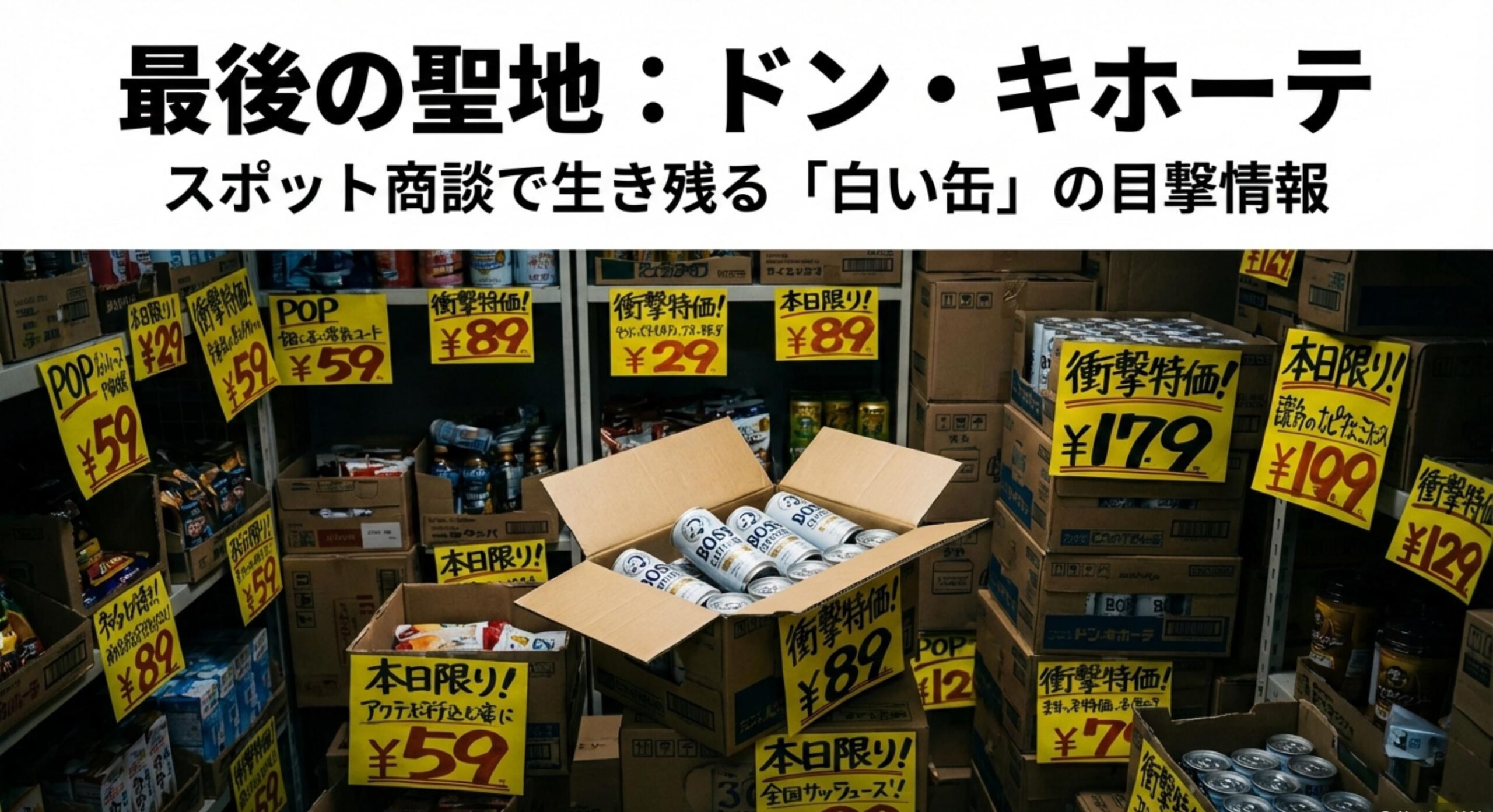 ボスカフェイン ドンキならまだ買える?実店舗の生存確認