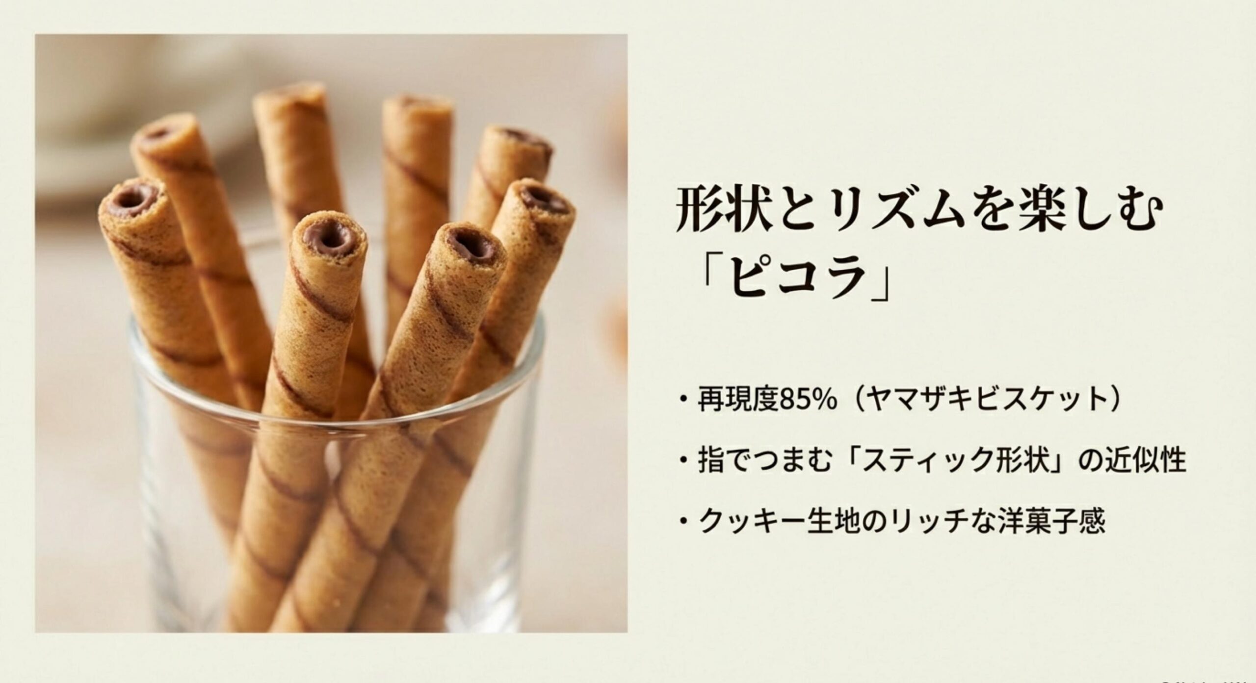 エリーゼ 筒状でサクサク感が楽しめるピコラという選択肢