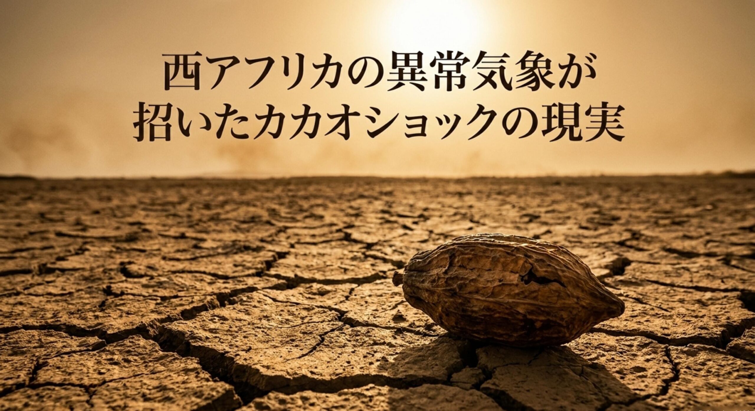 主要産地である西アフリカの異常気象や病害によって引き起こされた深刻なカカオショックの現実