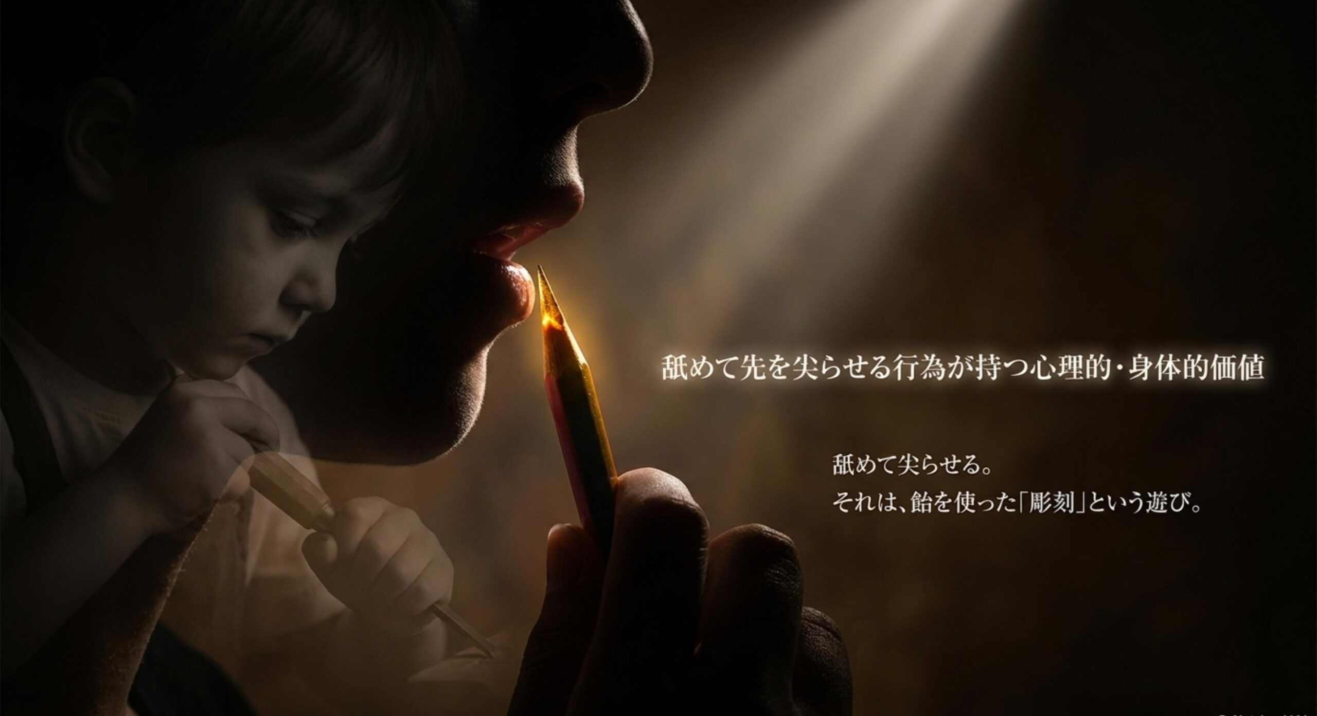 キャンディを舐めて先を尖らせる遊びが持っていた心理的および身体的な価値