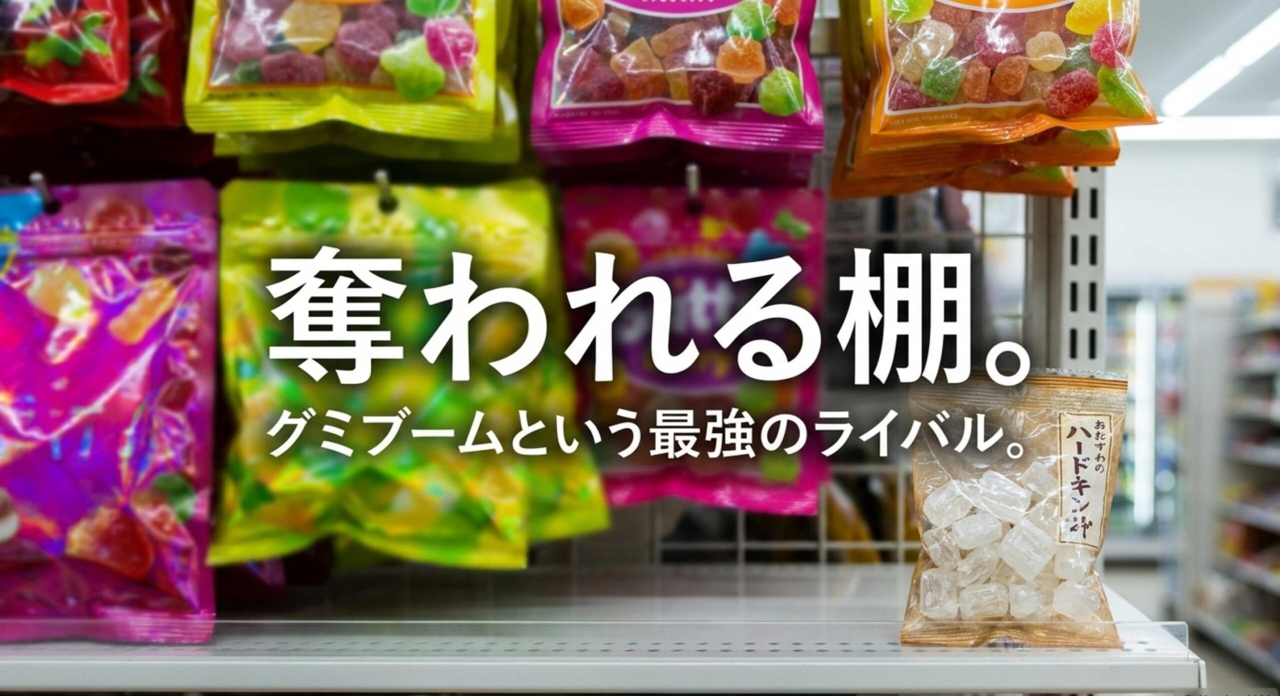 小売店の棚の価値上昇とグミブームによる市場シェア奪取の実態