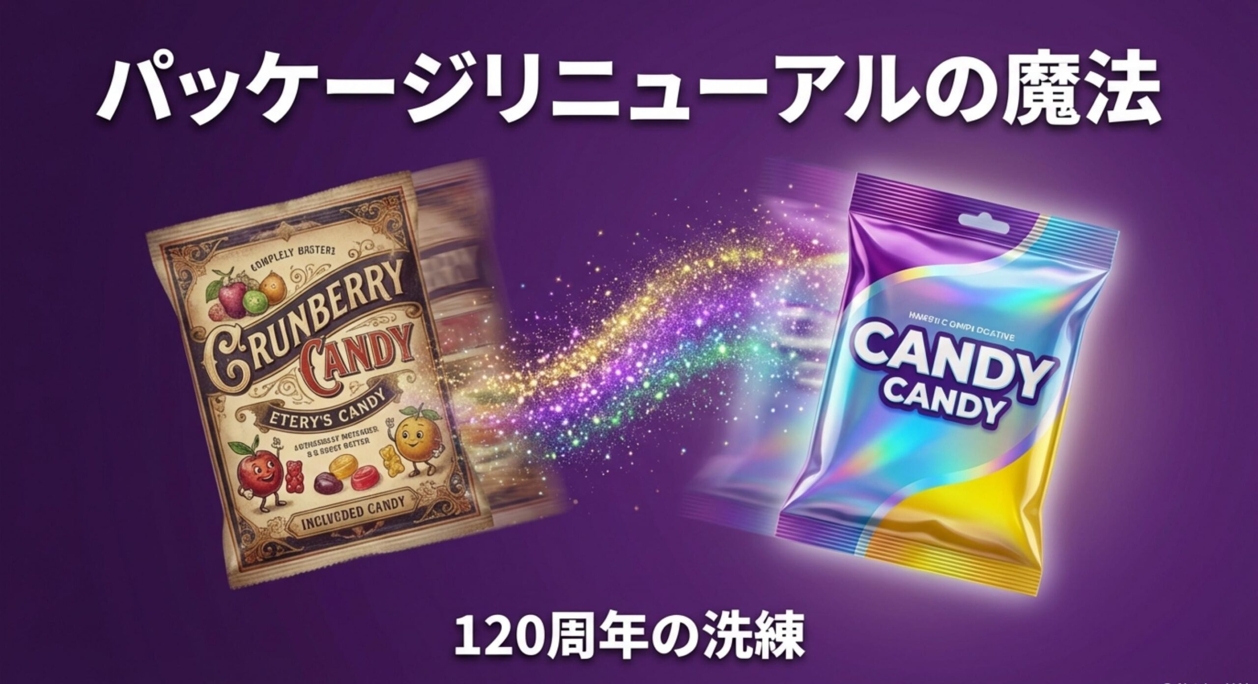 消えちゃうキャンディ パッケージリニューアルによる非注意性盲目とデザインの進化