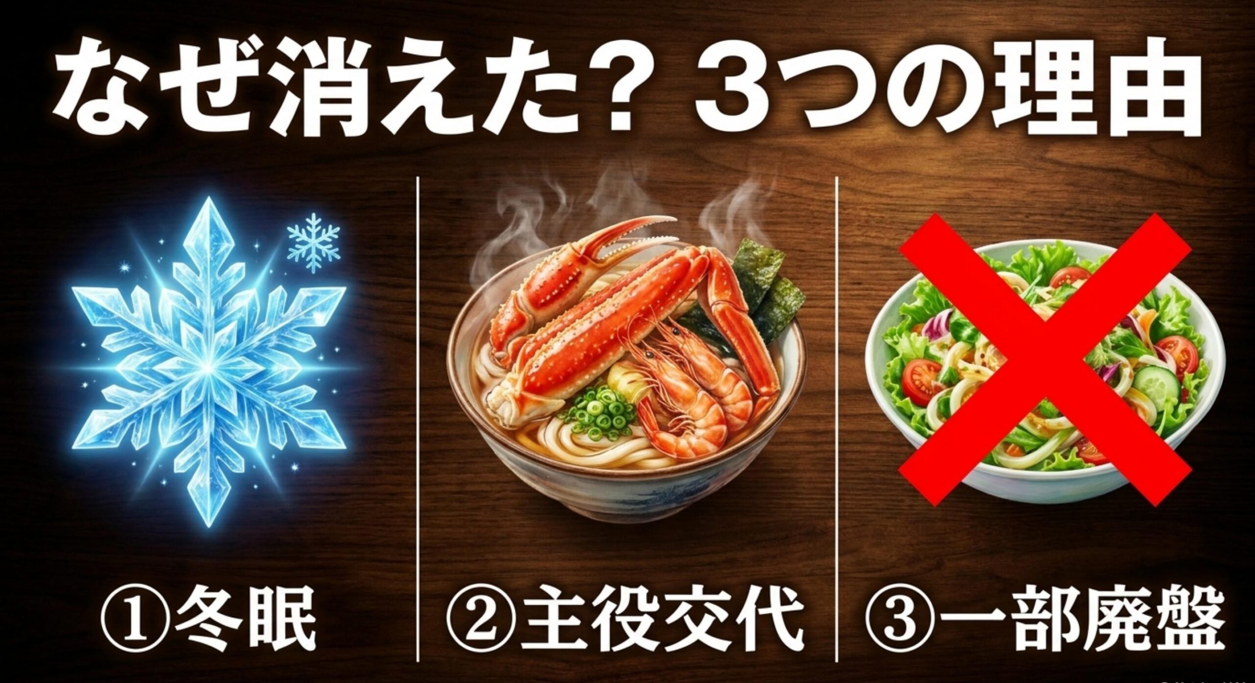 店頭メニューから消えたように見えて検索が急増した3つの根本的な理由