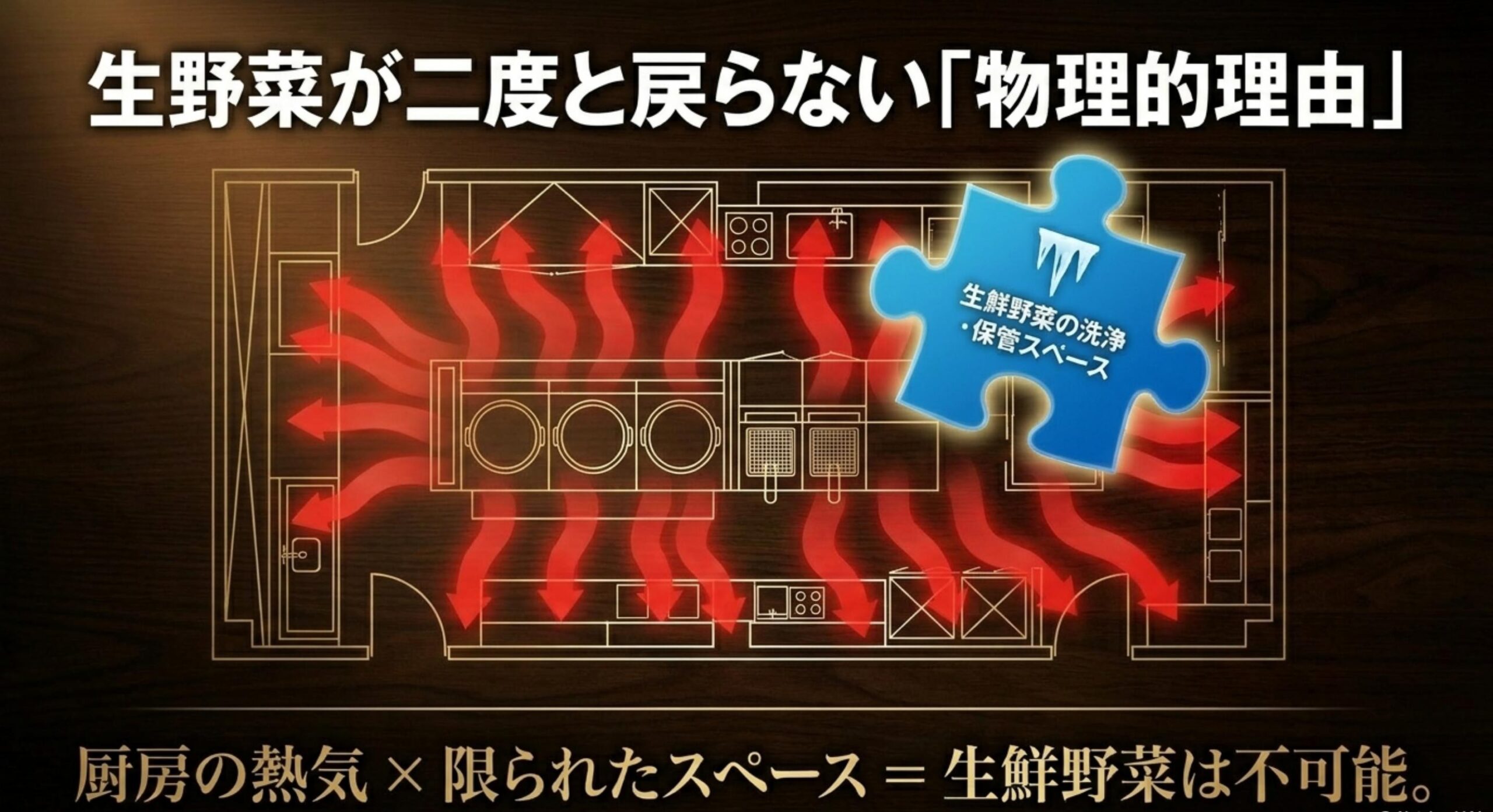 衛生管理の観点から生野菜を用いたサラダ系メニューが二度と戻らない物理的な理由