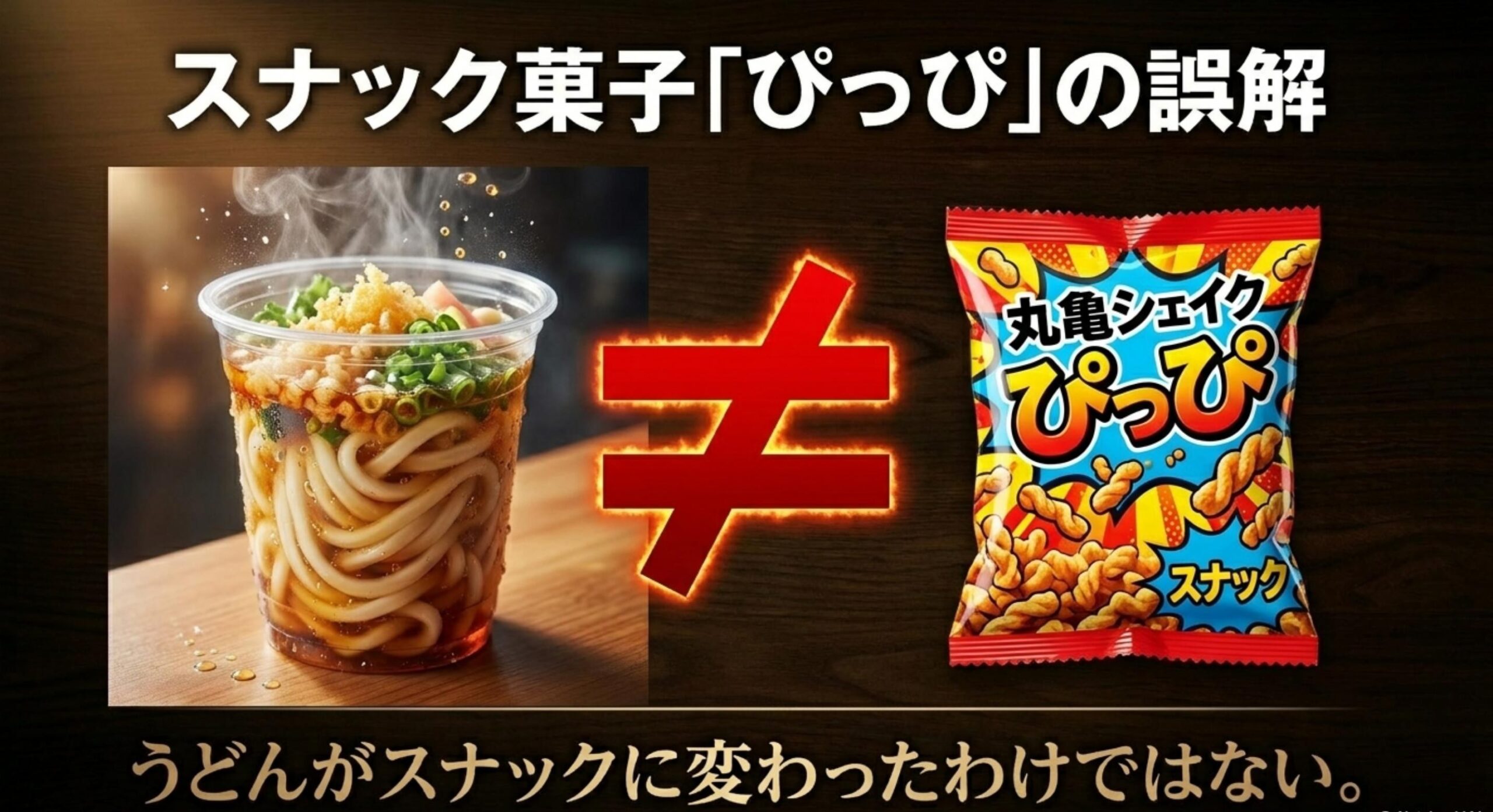 スナック菓子である丸亀シェイクぴっぴの登場が招いた市場での情報混乱