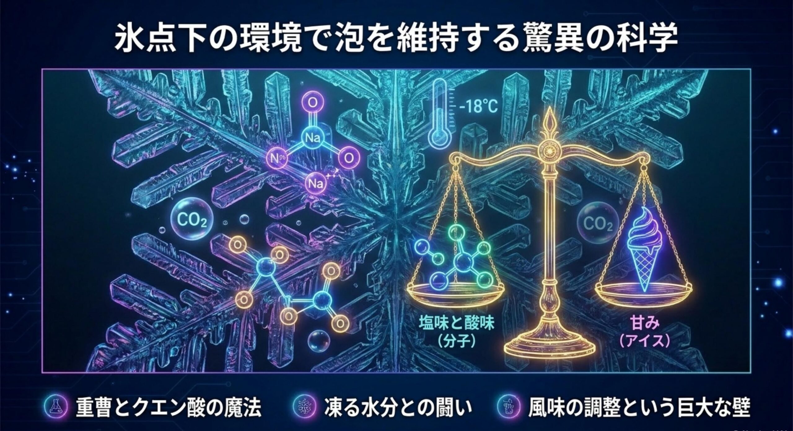 重曹とクエン酸の化学反応が独特の膨らみを生み出す驚異の科学
