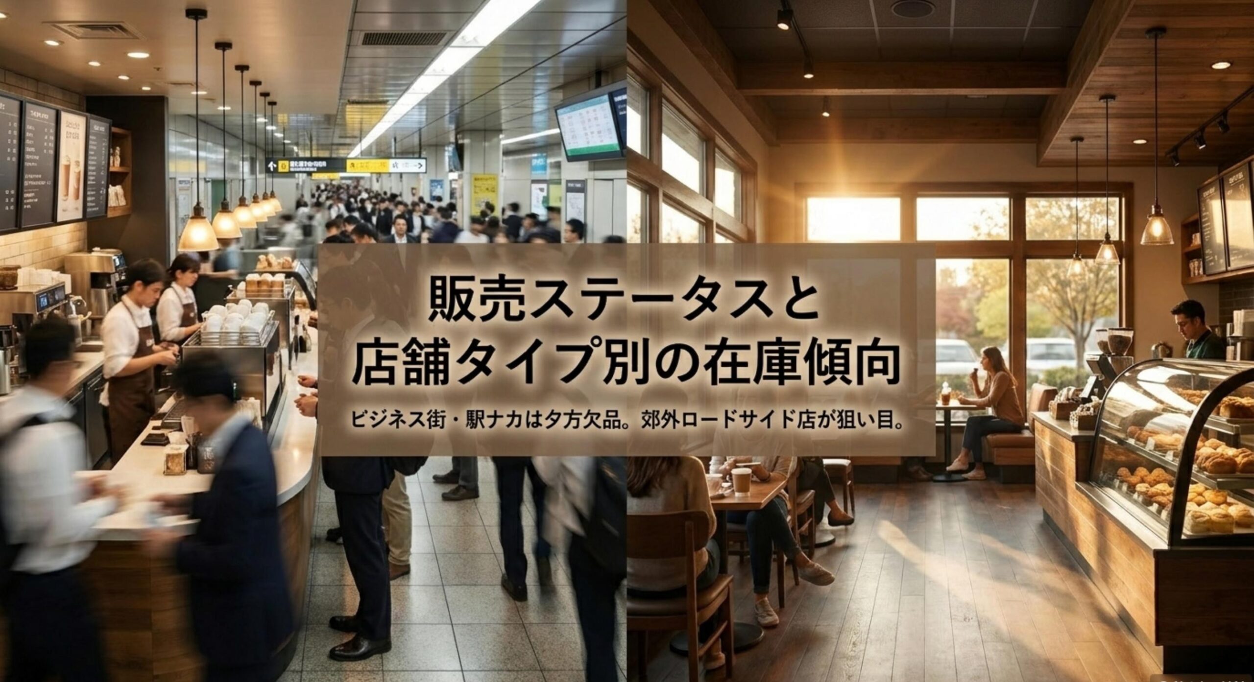 チョコレートチャンククッキーの販売ステータスと店舗別の在庫傾向