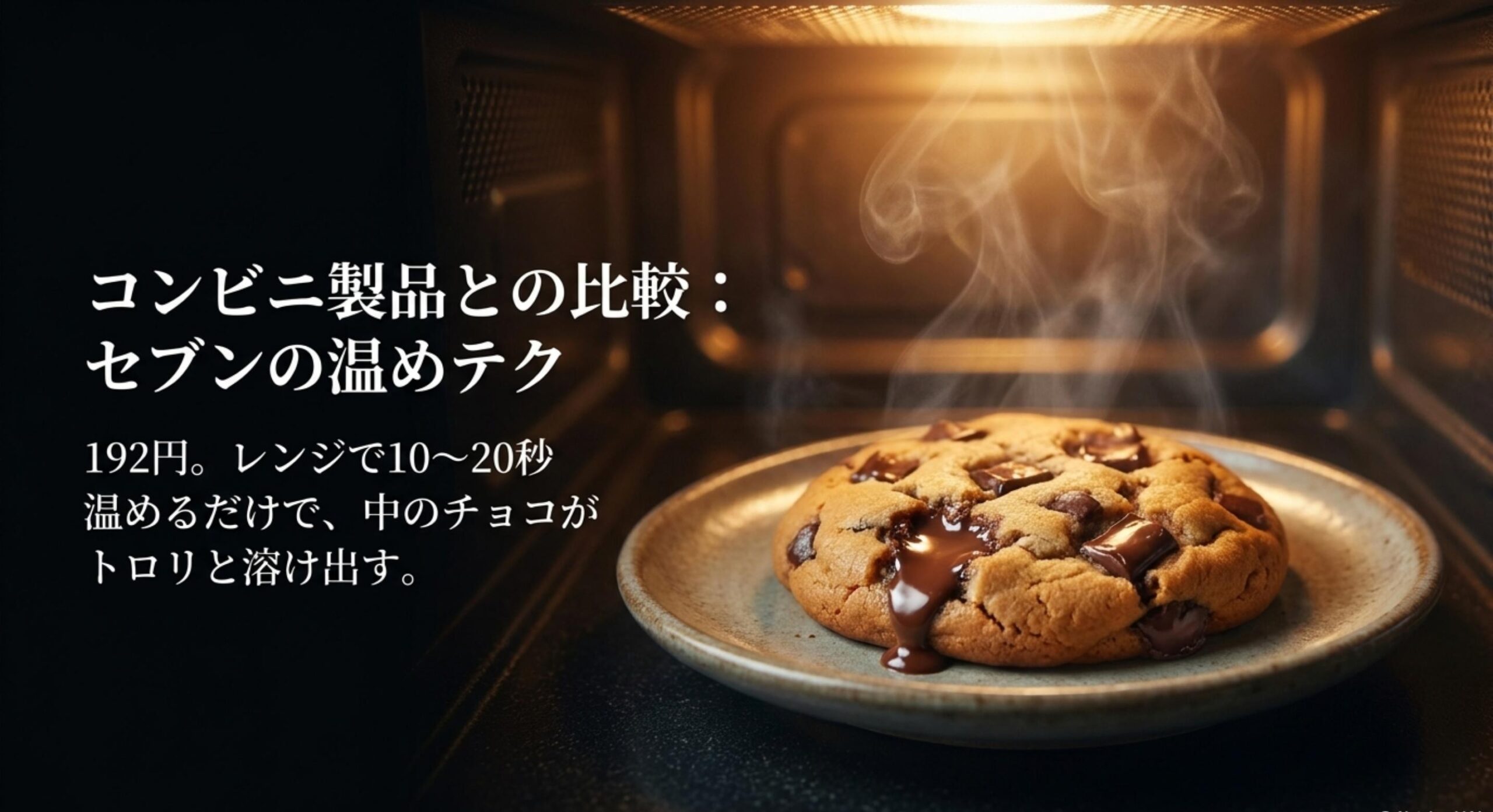 セブンイレブンのクッキーとスタバ製品の比較や温めるテクニック