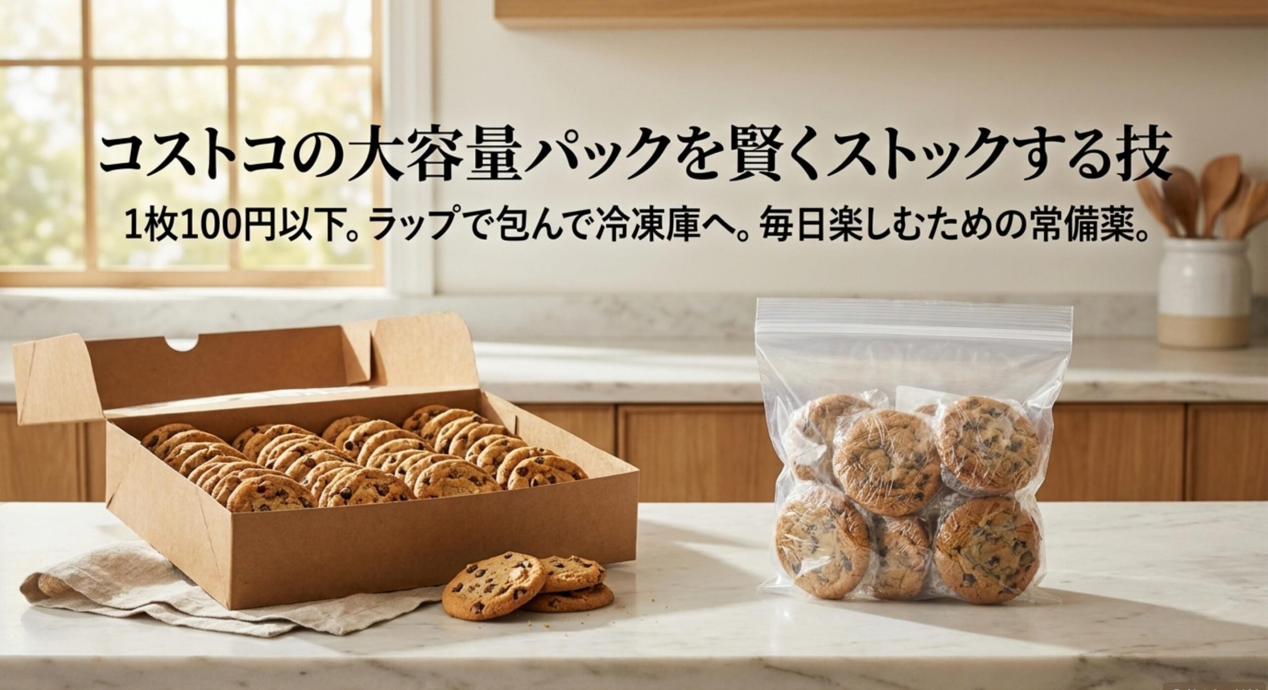 コストコの大容量クッキーを賢く冷凍ストックする技
