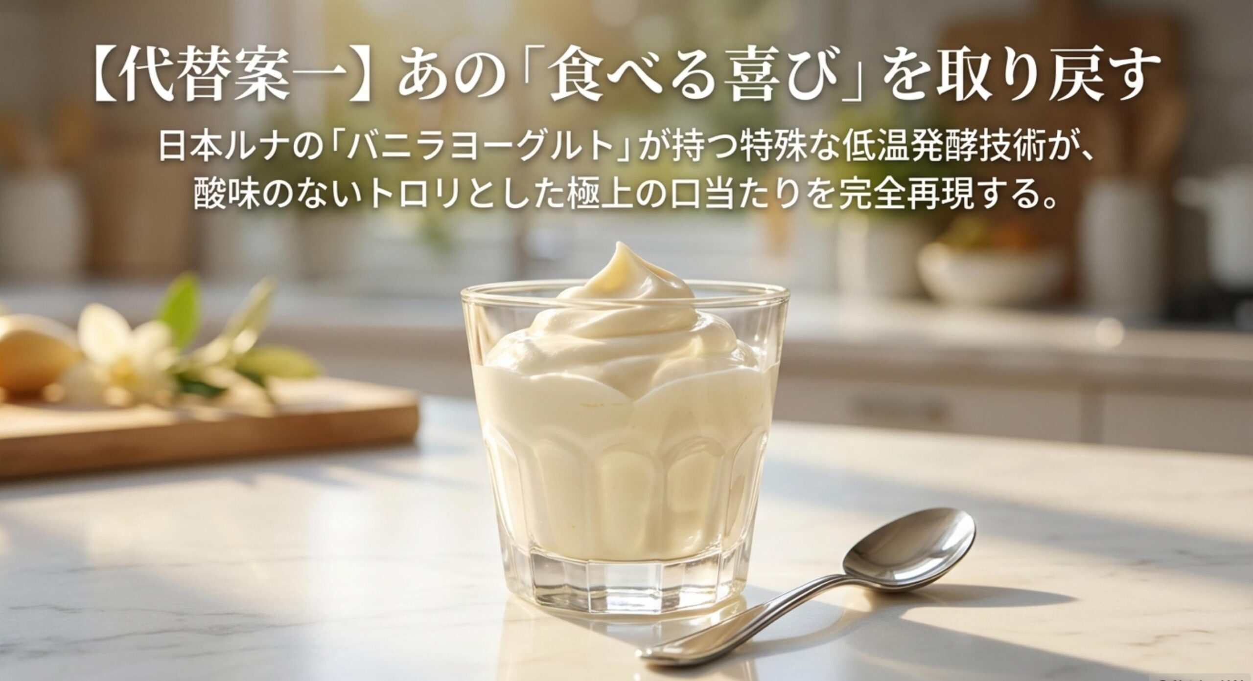 ビフィックス日本ルナのバニラヨーグルトで極上スイーツ感を完全再現