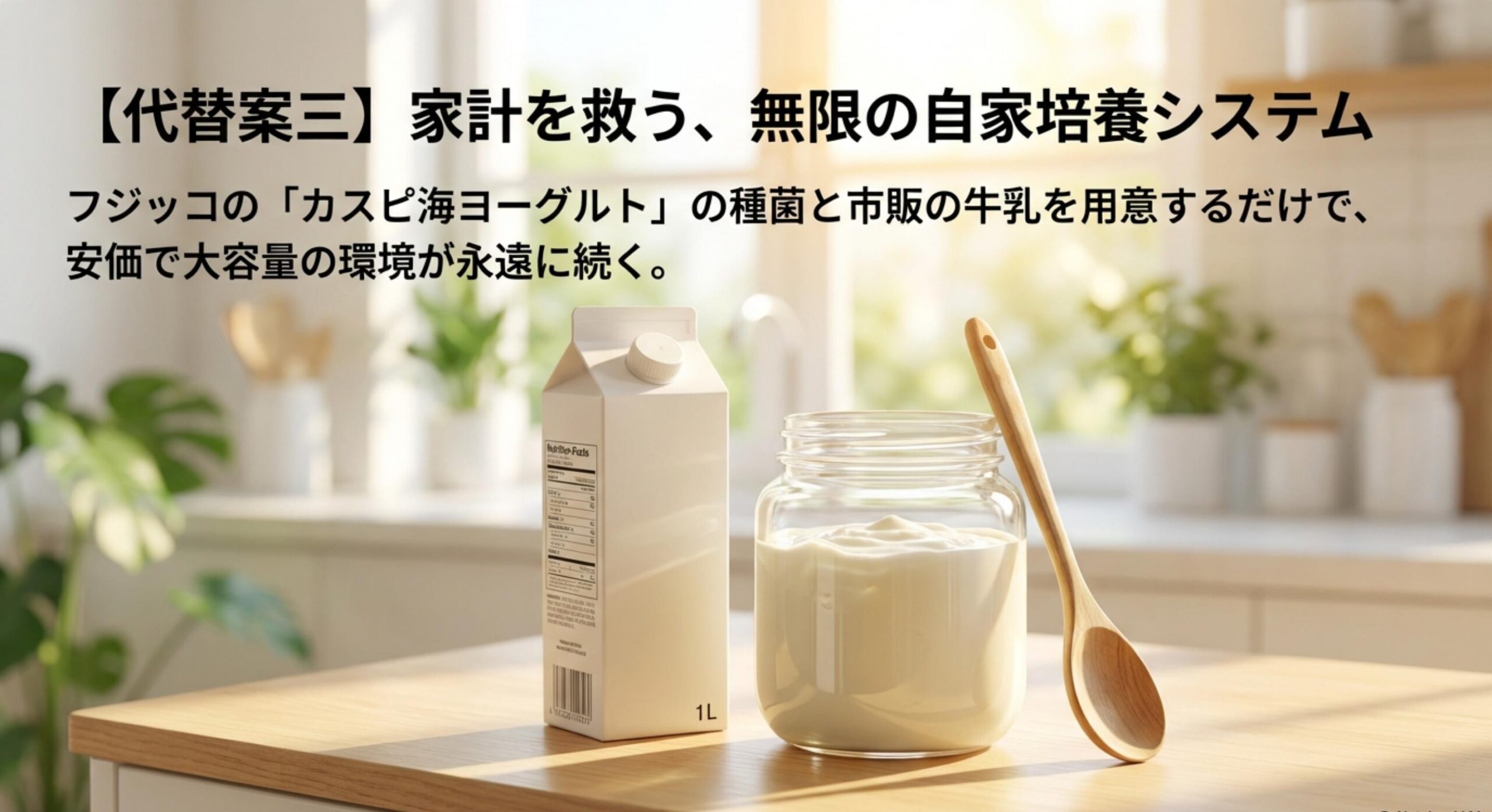 ビフィックス大量消費派はフジッコのカスピ海ヨーグルトを自家培養せよ