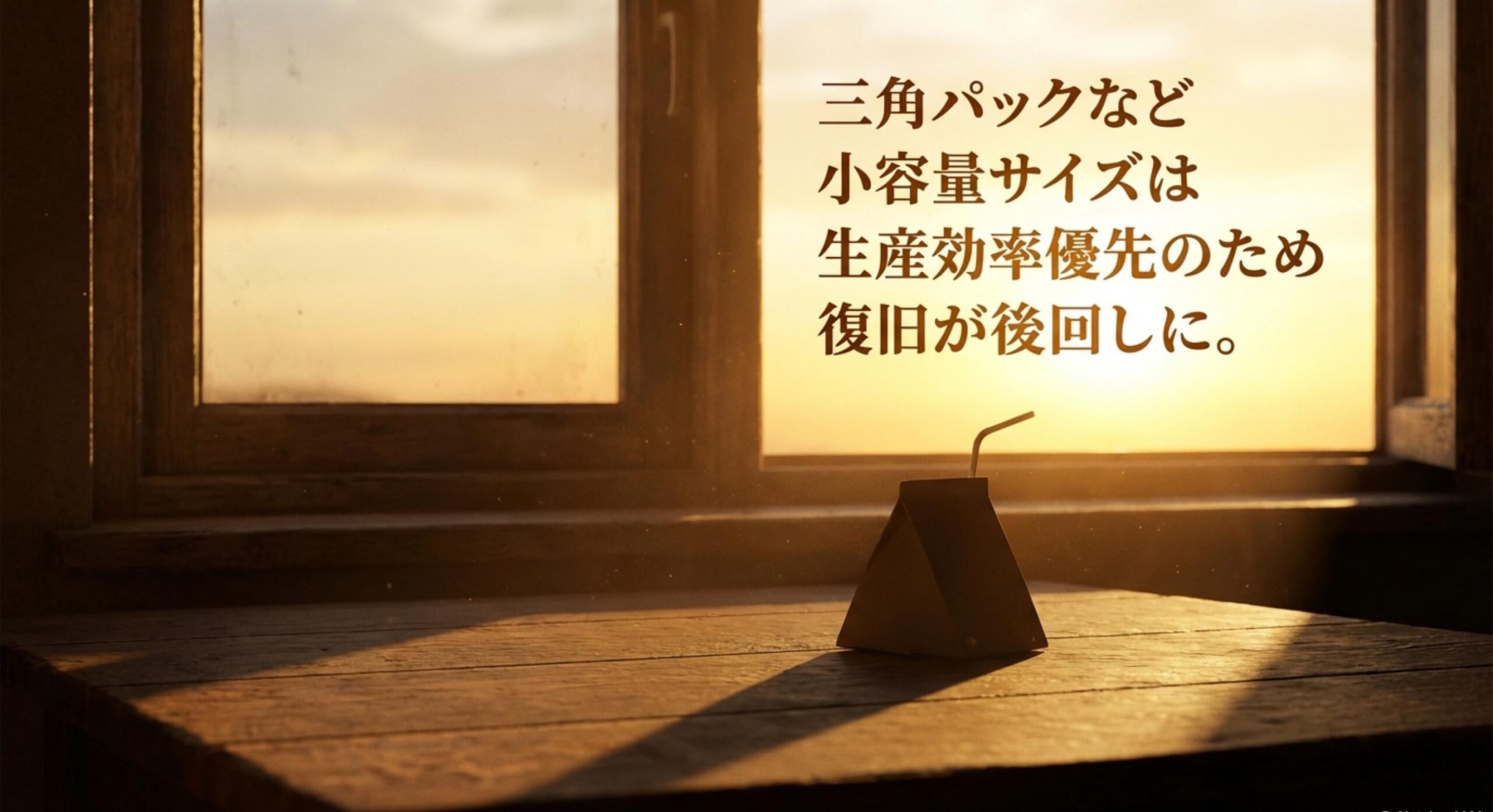 マイルドカフェオーレ三角パックなど一部サイズが現在も見当たらないことへの考察