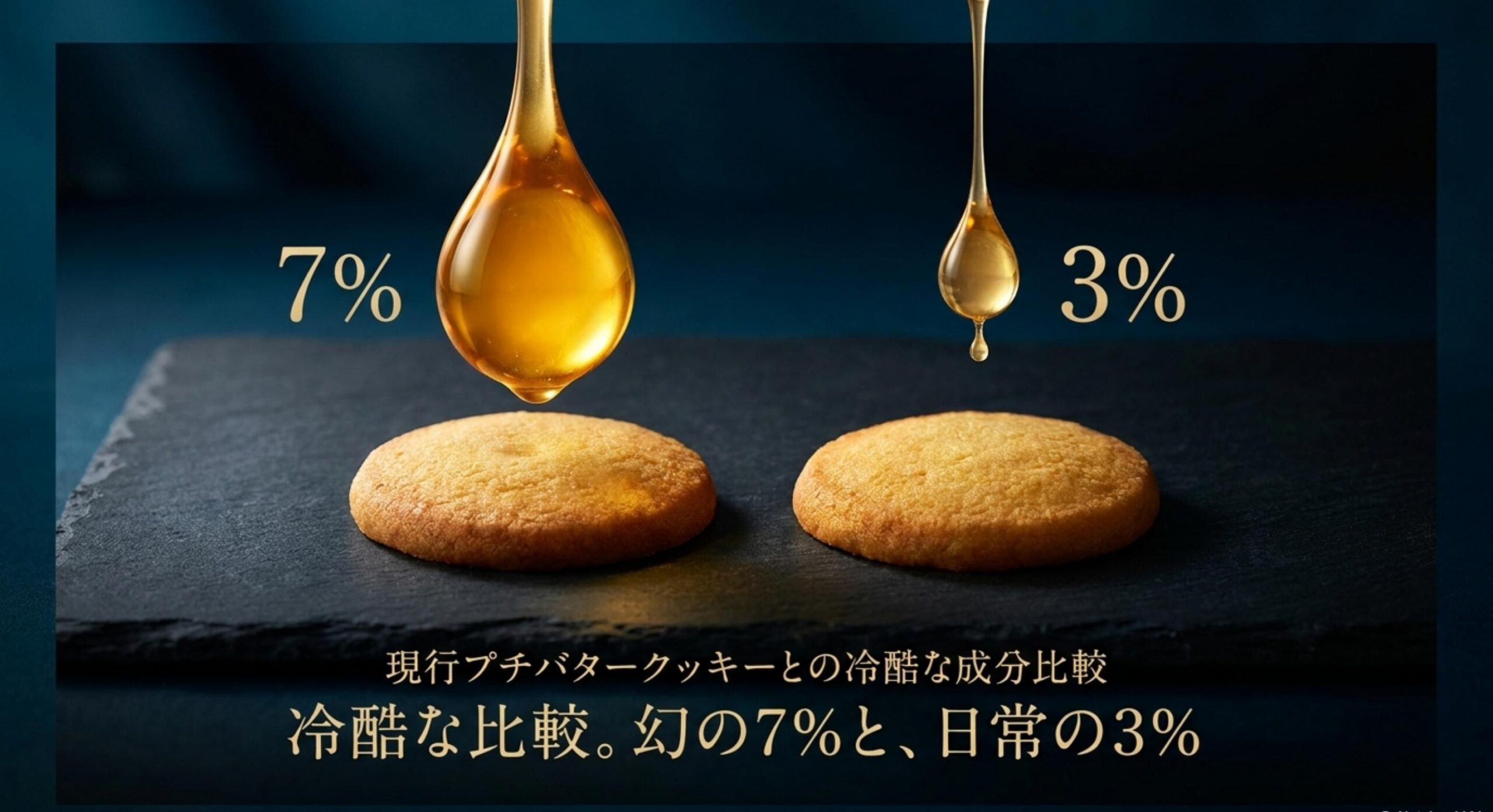 現行のプチバタークッキーと旧製品の冷酷な成分や味の比較