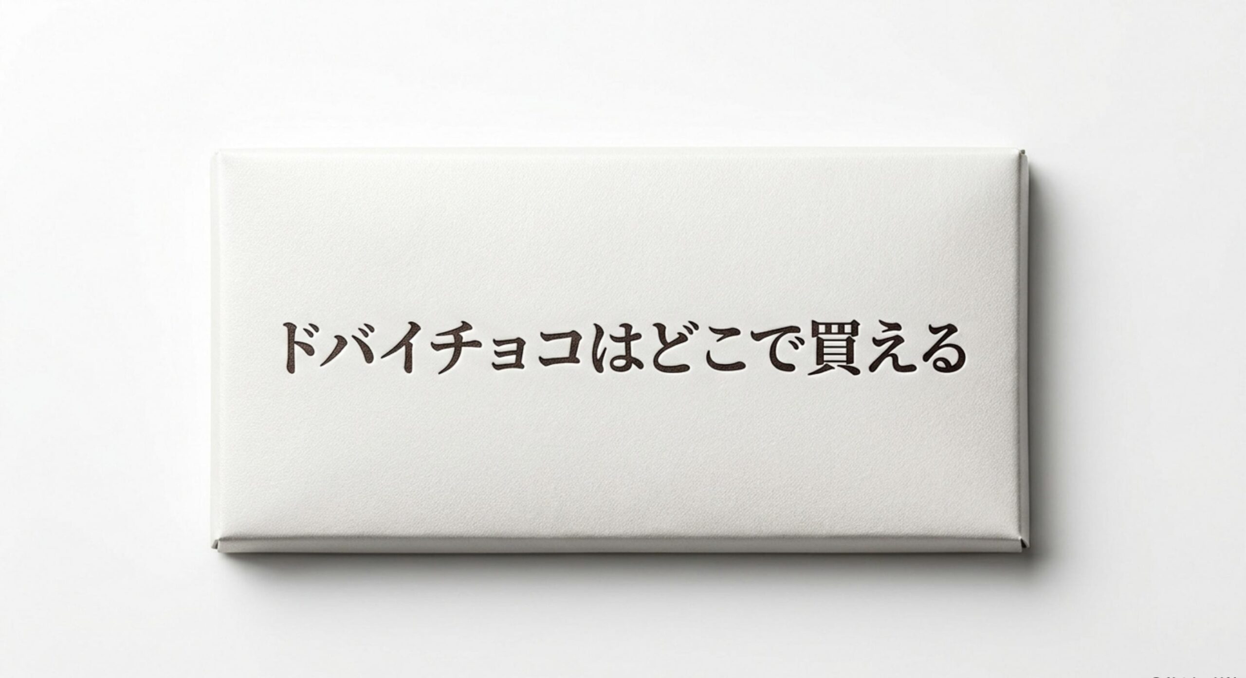 ドバイ チョコ どこで 買える