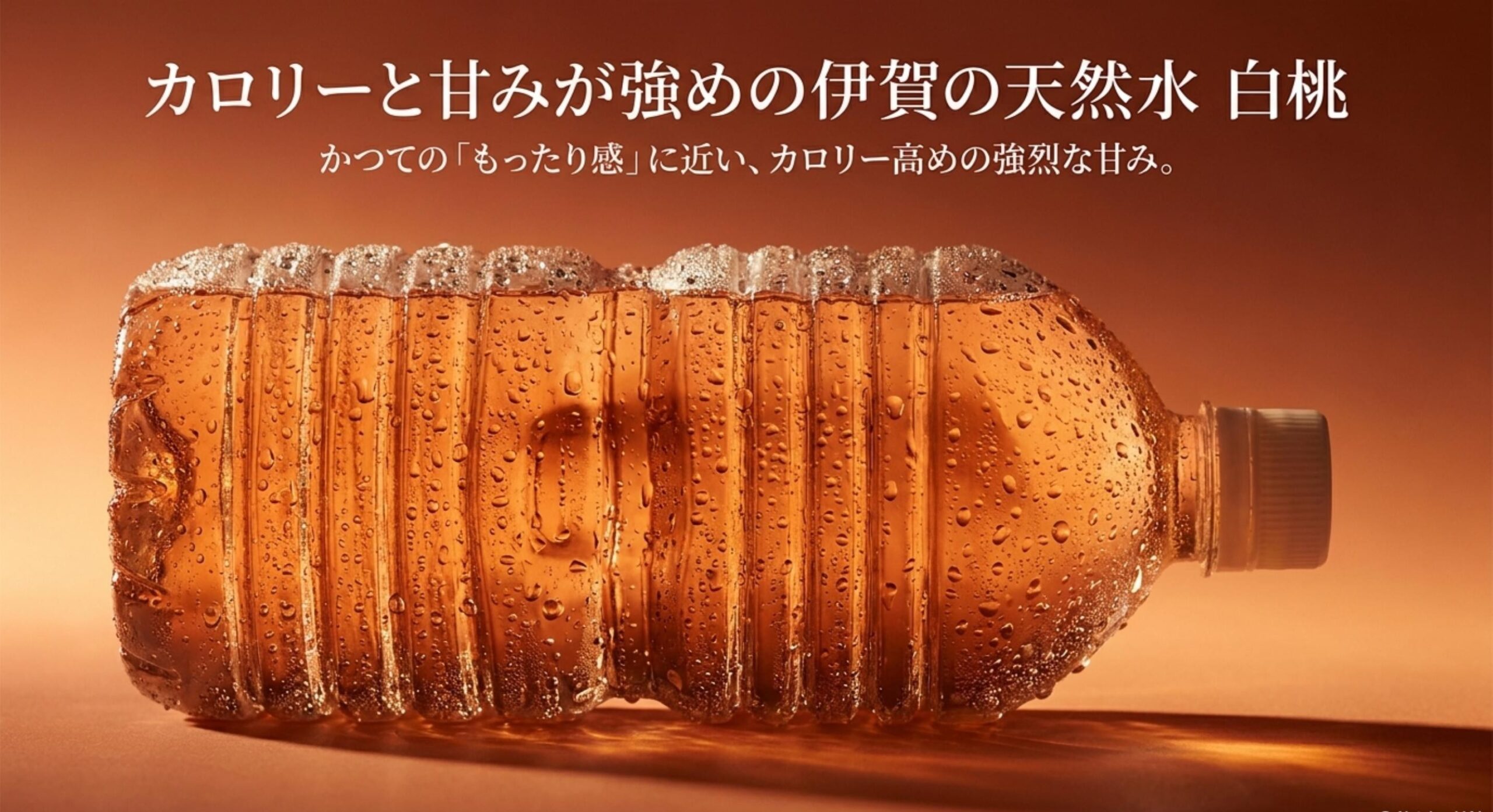 販売中止に伴い代用できるカロリーと甘みが強めな伊賀の天然水白桃の商品画像