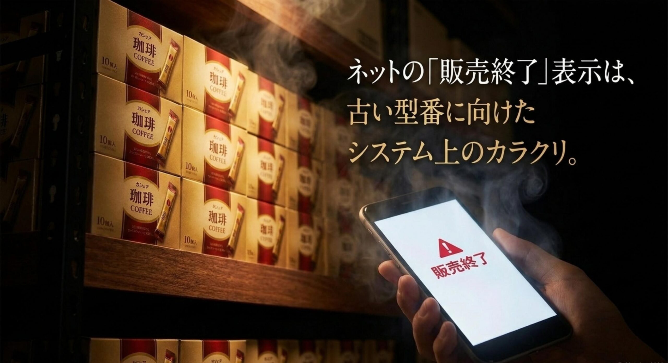 ネスカフェ ゴールド ブレンド スティック ECサイトの販売終了表示が残るシステム上のカラクリ
