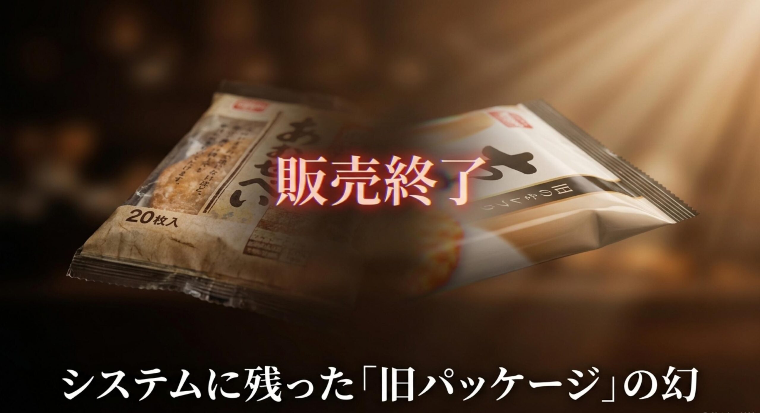 立正 堂 純 米 せんべい 売っ て ない 旧パッケージの販売終了表示が残るからくり