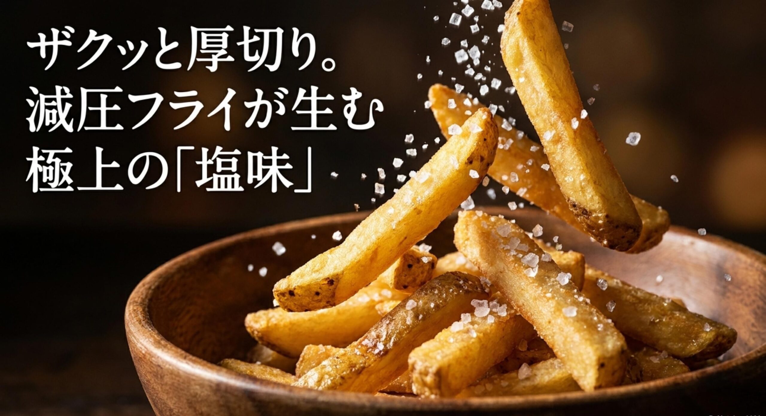 販売終了したディズニーのポテトヘッドのお菓子の塩味袋が持つサクサク食感に極めて近い減圧フライ製法の市販品