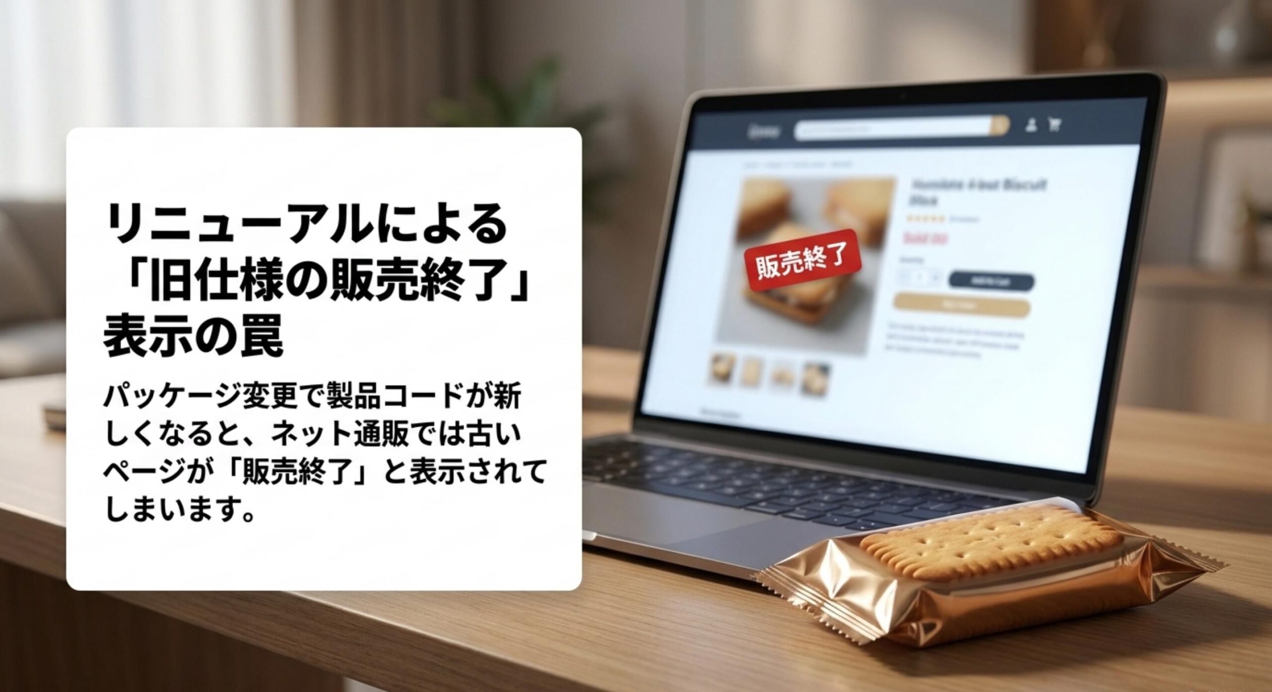 リニューアルに伴う旧仕様の販売終了表示
