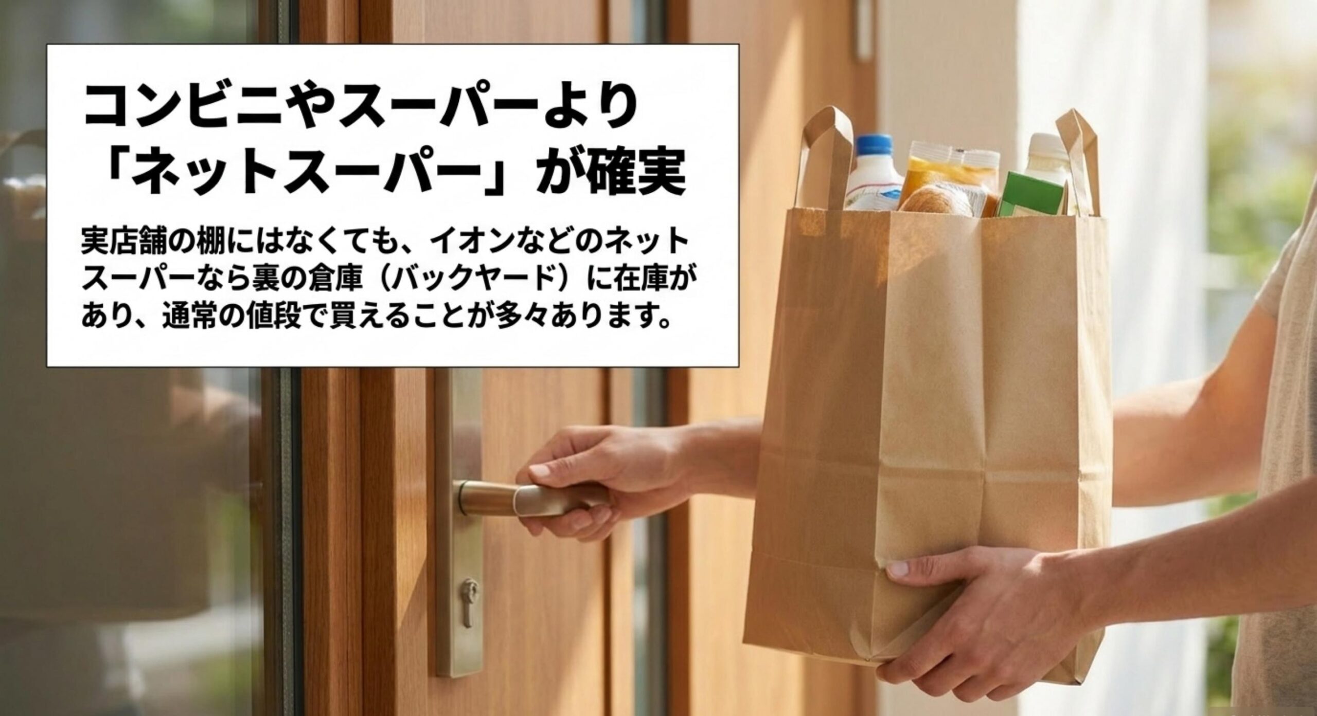 コンビニやスーパーよりネットスーパーが確実