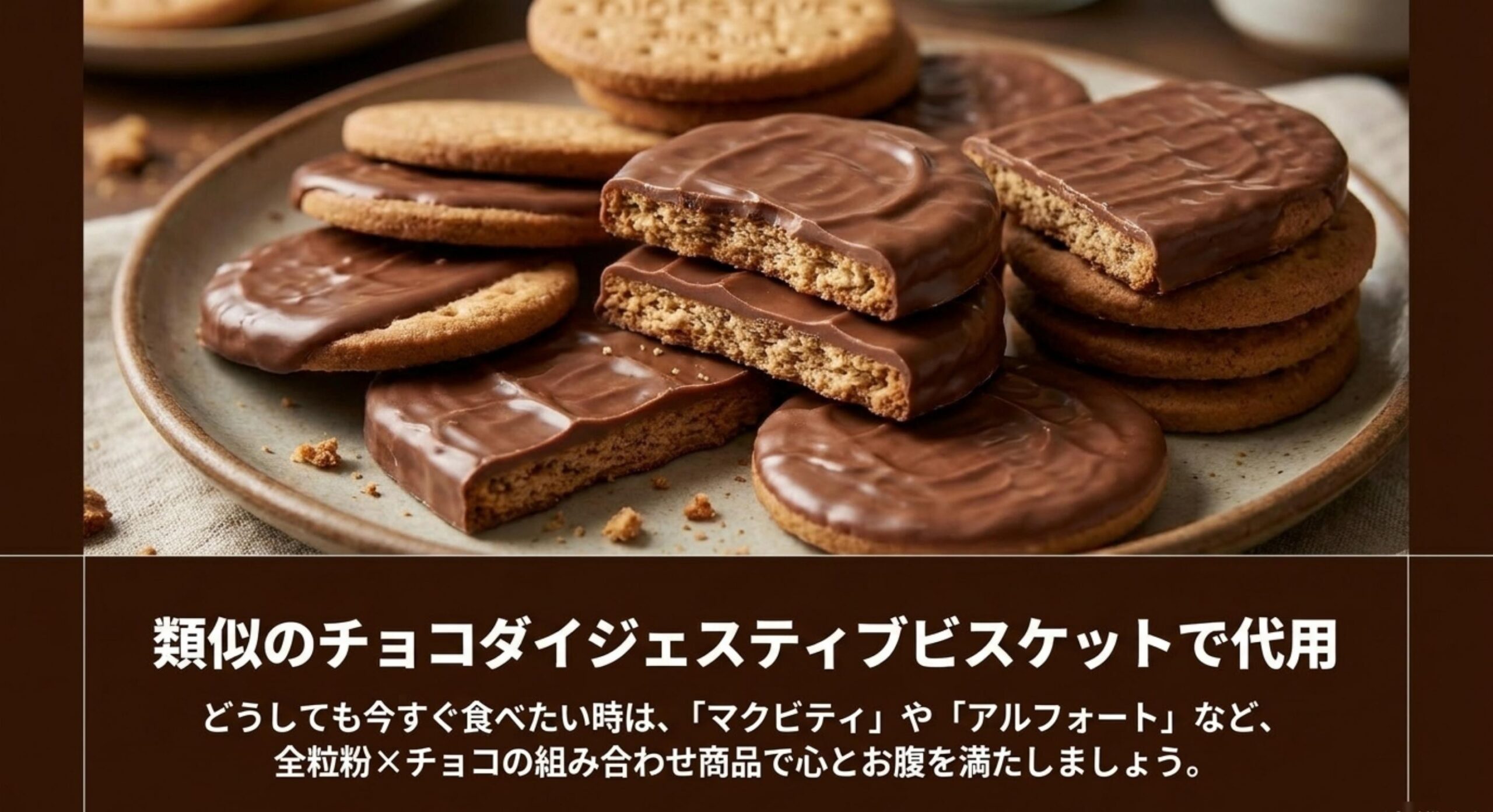 類似のチョコダイジェスティブビスケットで代用