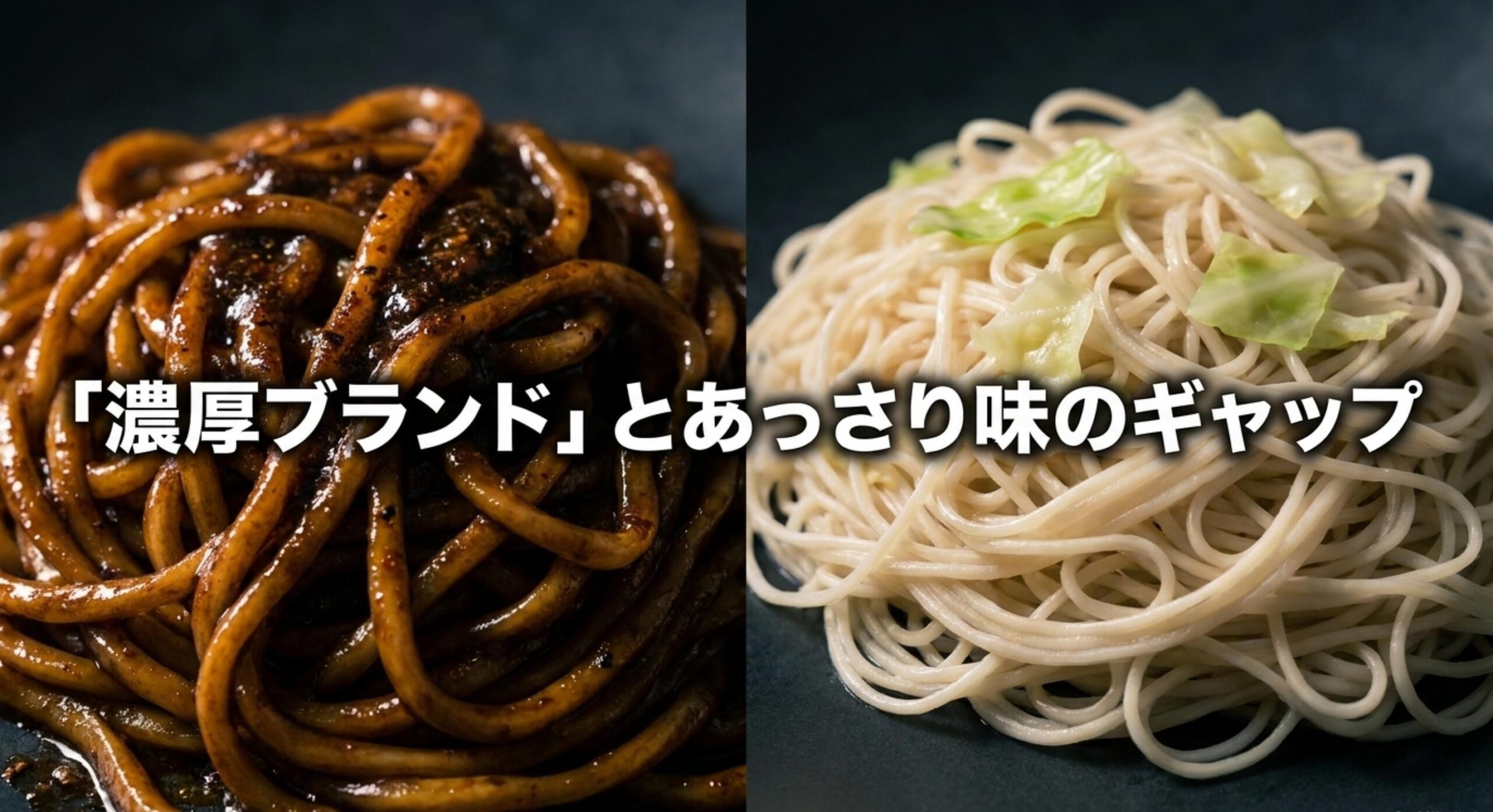 あっさりした味と濃厚ブランドとのギャップ