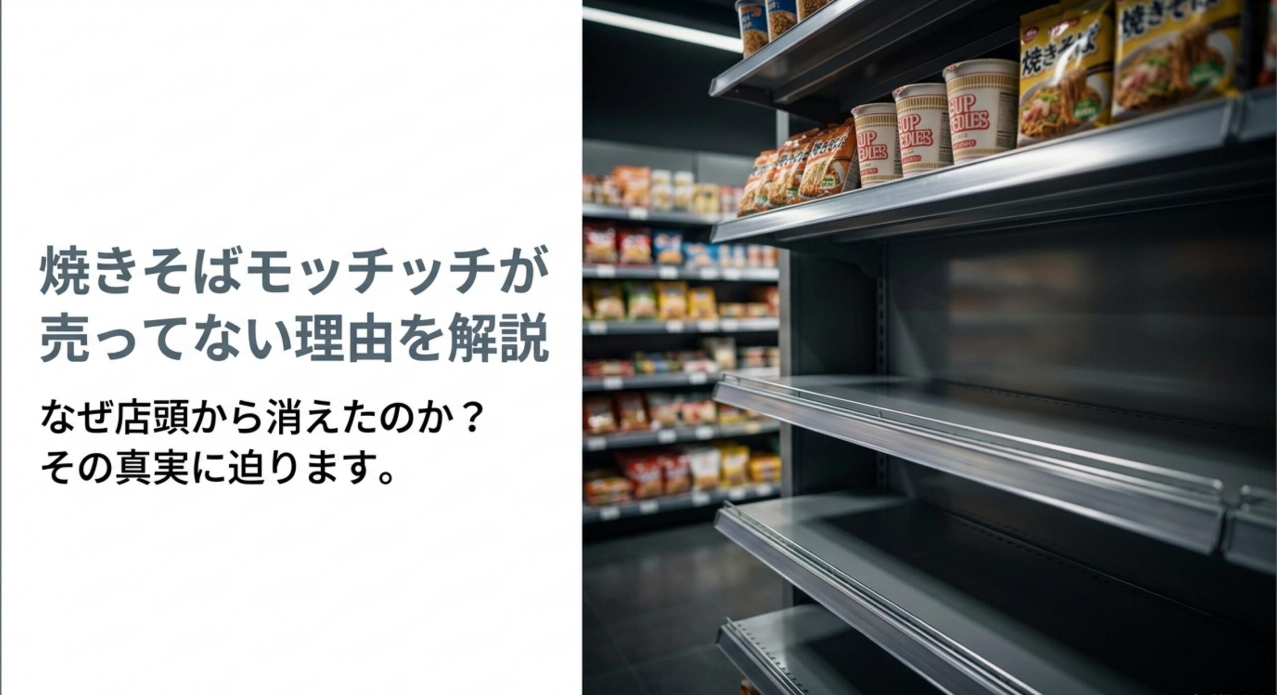 焼きそばモッチッチが売ってない理由を解説